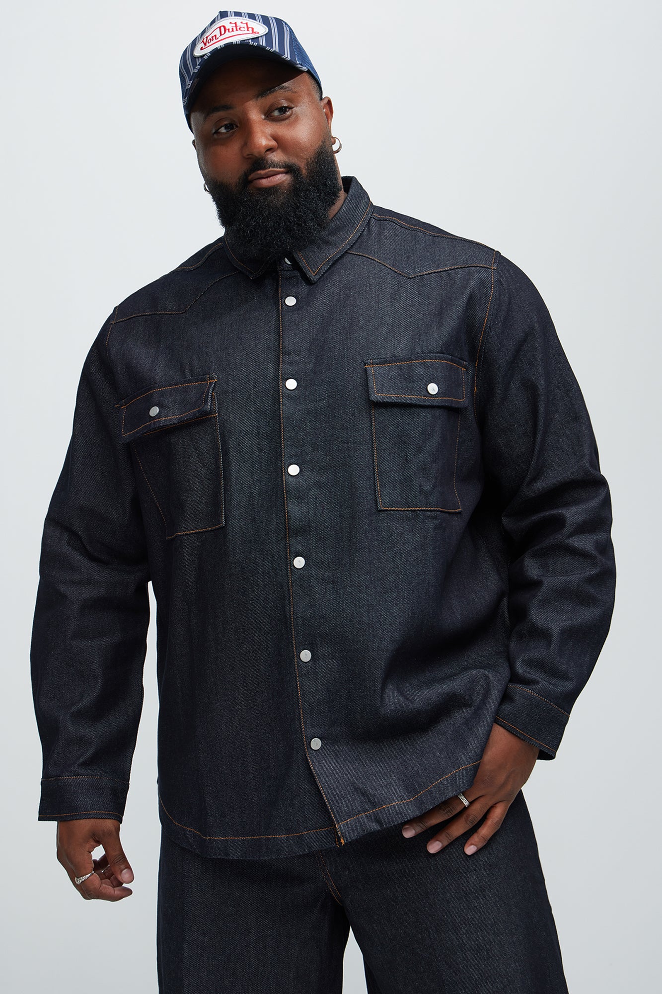 Collin Raw Denim Shirt - Indigo - Image 10