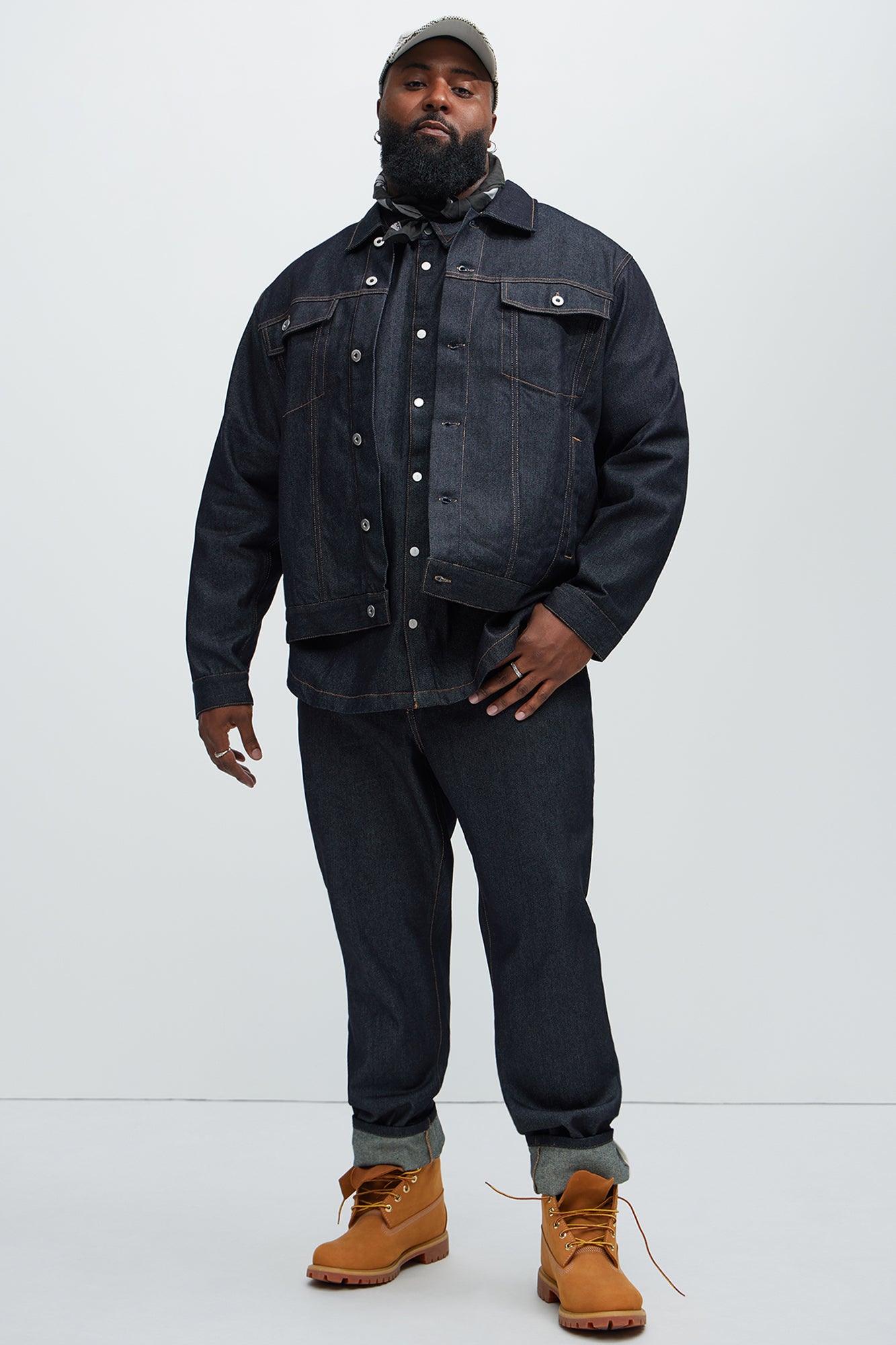 Collin Raw Denim Trucker Jacket - Indigo - Image 10