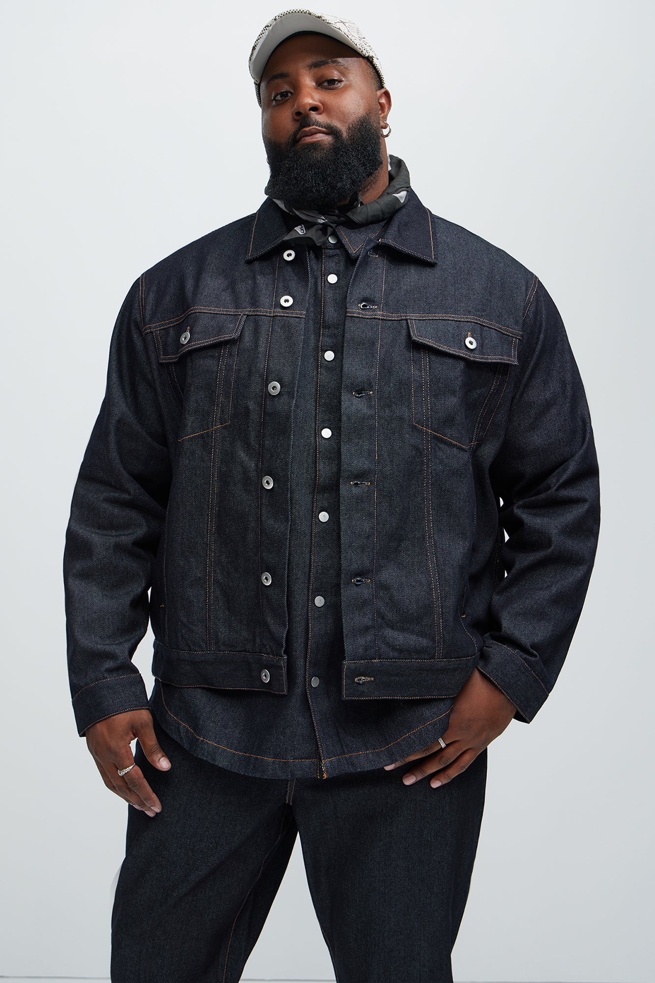 Collin Raw Denim Trucker Jacket - Indigo - Image 9