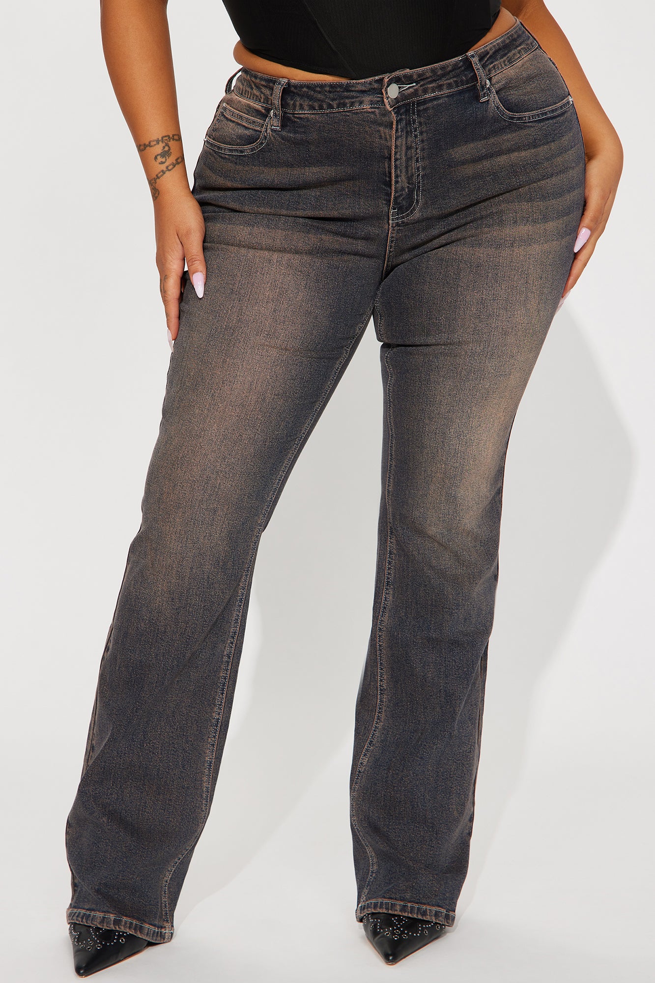 Sahara Tinted Stretch Bootcut Jeans - Dark Wash - Image 5