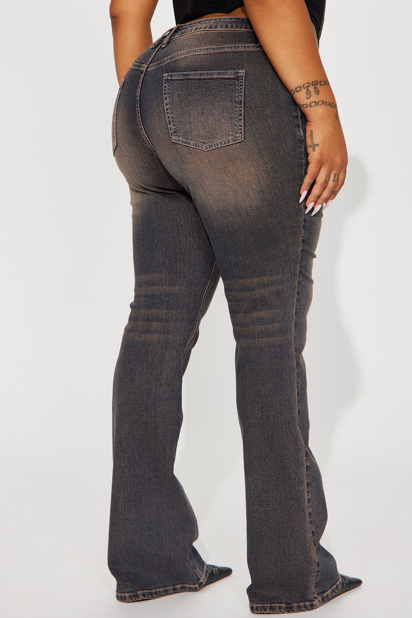 Sahara Tinted Stretch Bootcut Jeans - Dark Wash - Image 6