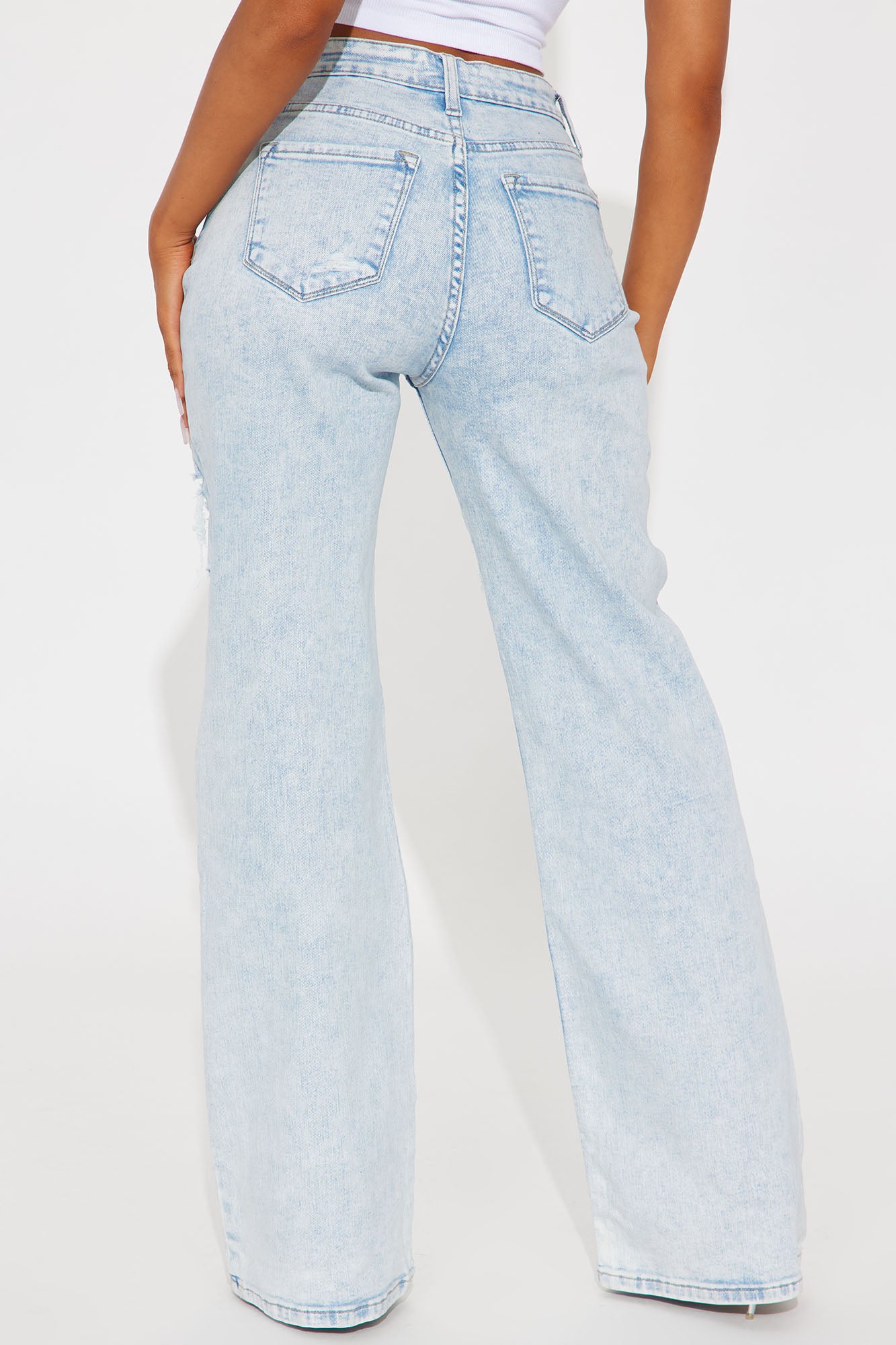Remi Ripped Stretch Baggy Jeans - Vintage Wash - Image 3