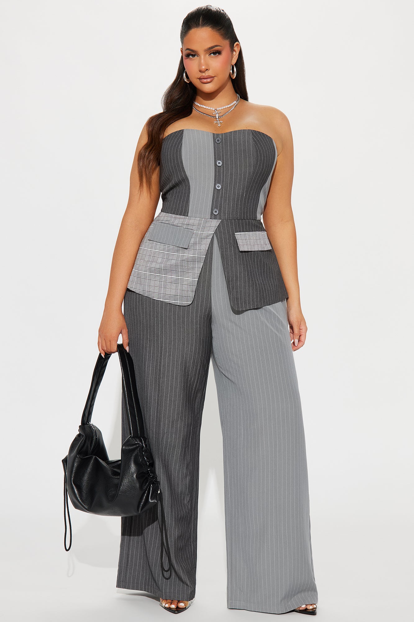 Attention To Detail Jumpsuit - Grey/combo - Image 4