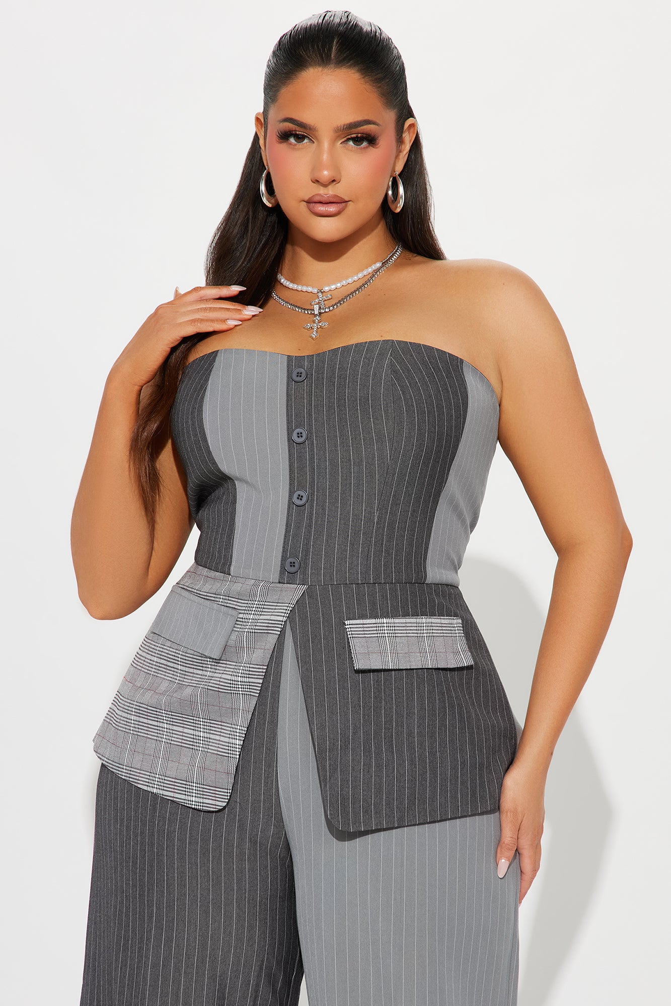 Attention To Detail Jumpsuit - Grey/combo - Image 5