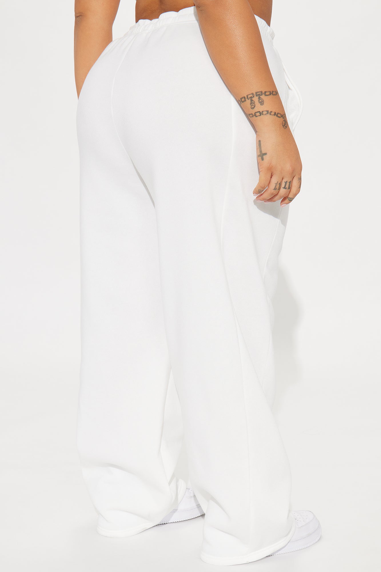 Upper East Side New York Wide Leg Pant - White - Image 8