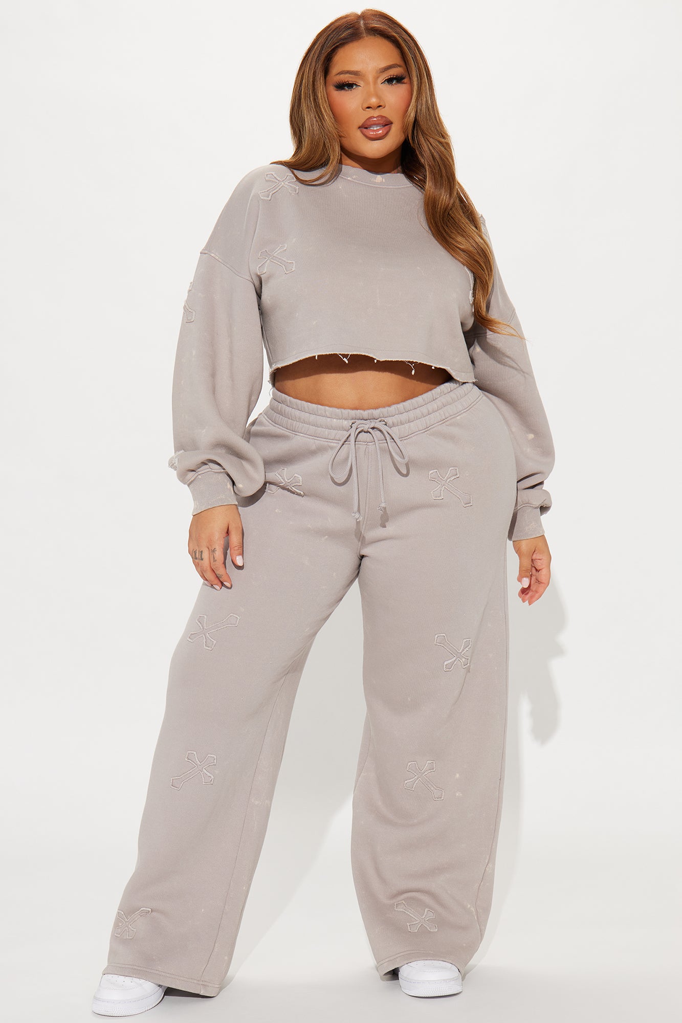 Wake Up Blessed Washed Pant - Grey/combo - Image 4