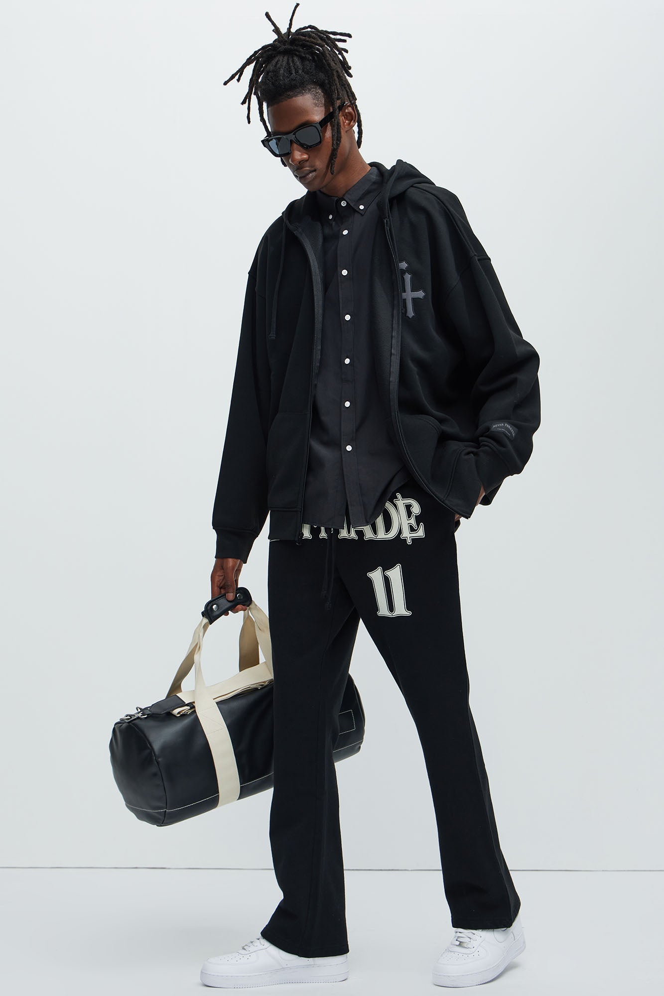 Tyson Self Made Skinny Flare Sweatpants - Black - Image 3