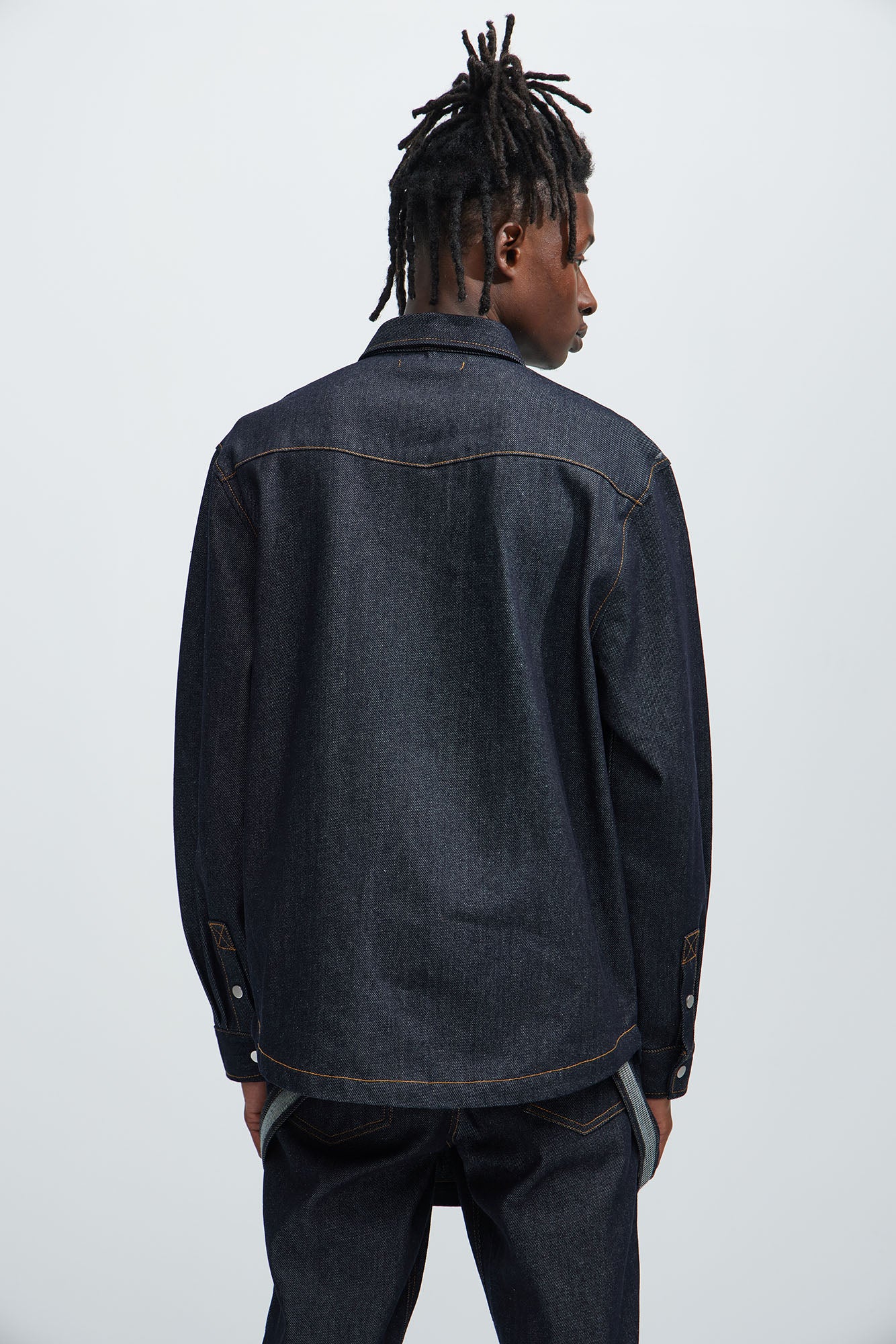 Collin Raw Denim Shirt - Indigo - Image 9