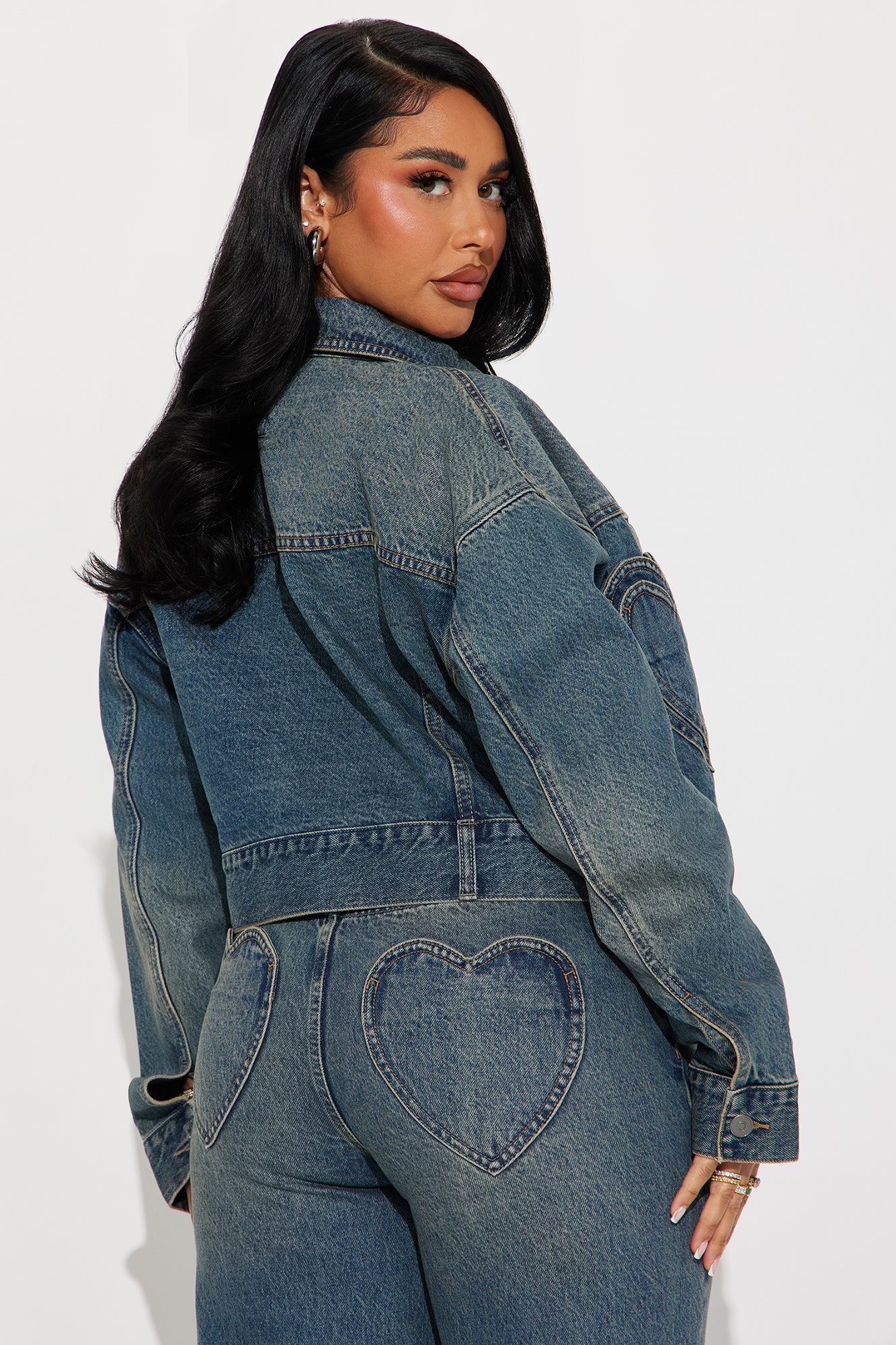 Match Made In Heaven Denim Jacket - Dark Wash - Image 4