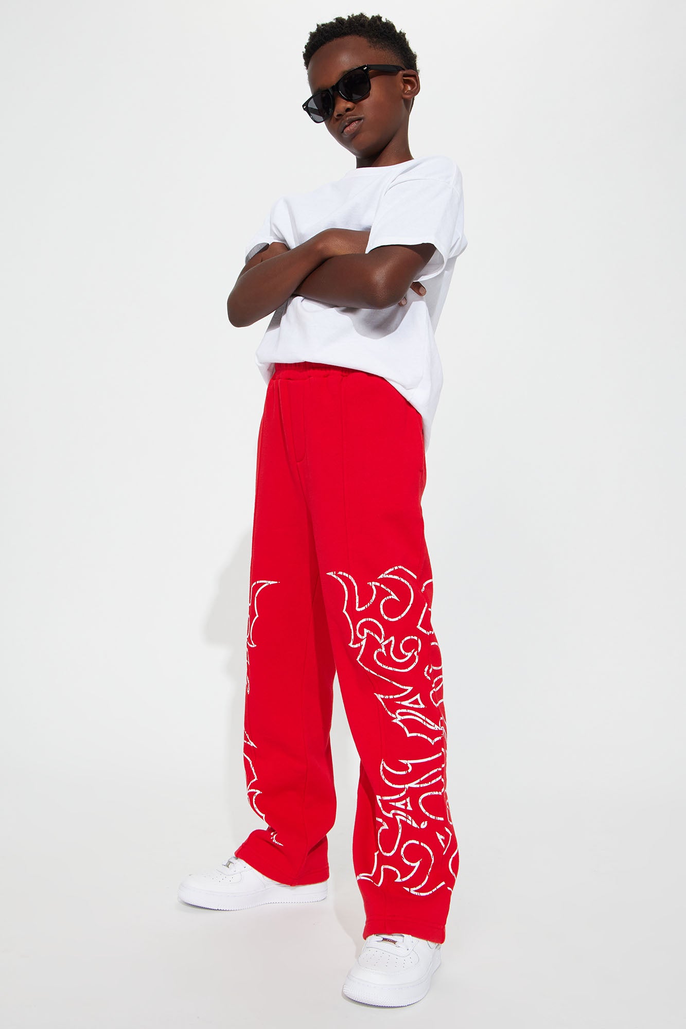 Mini Tyson Savage Mode Straight Sweatpants - Red - Image 3