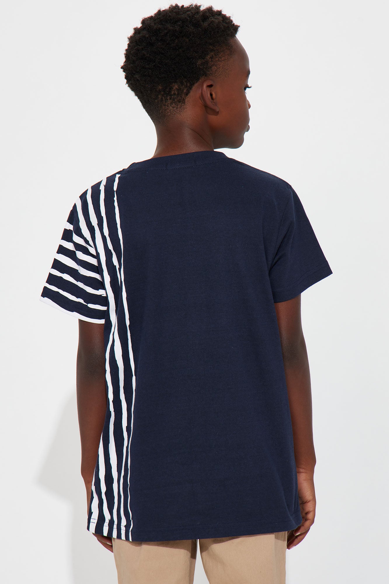 Mini Peaceful Mind Print T-Shirt - Navy Wash - Image 4