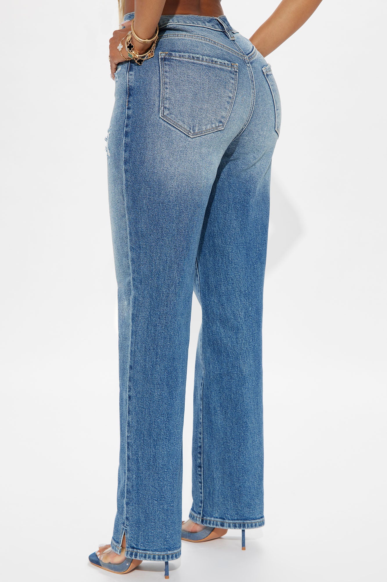 Sweet Talker Straight Leg Jeans - Medium Wash - Image 3