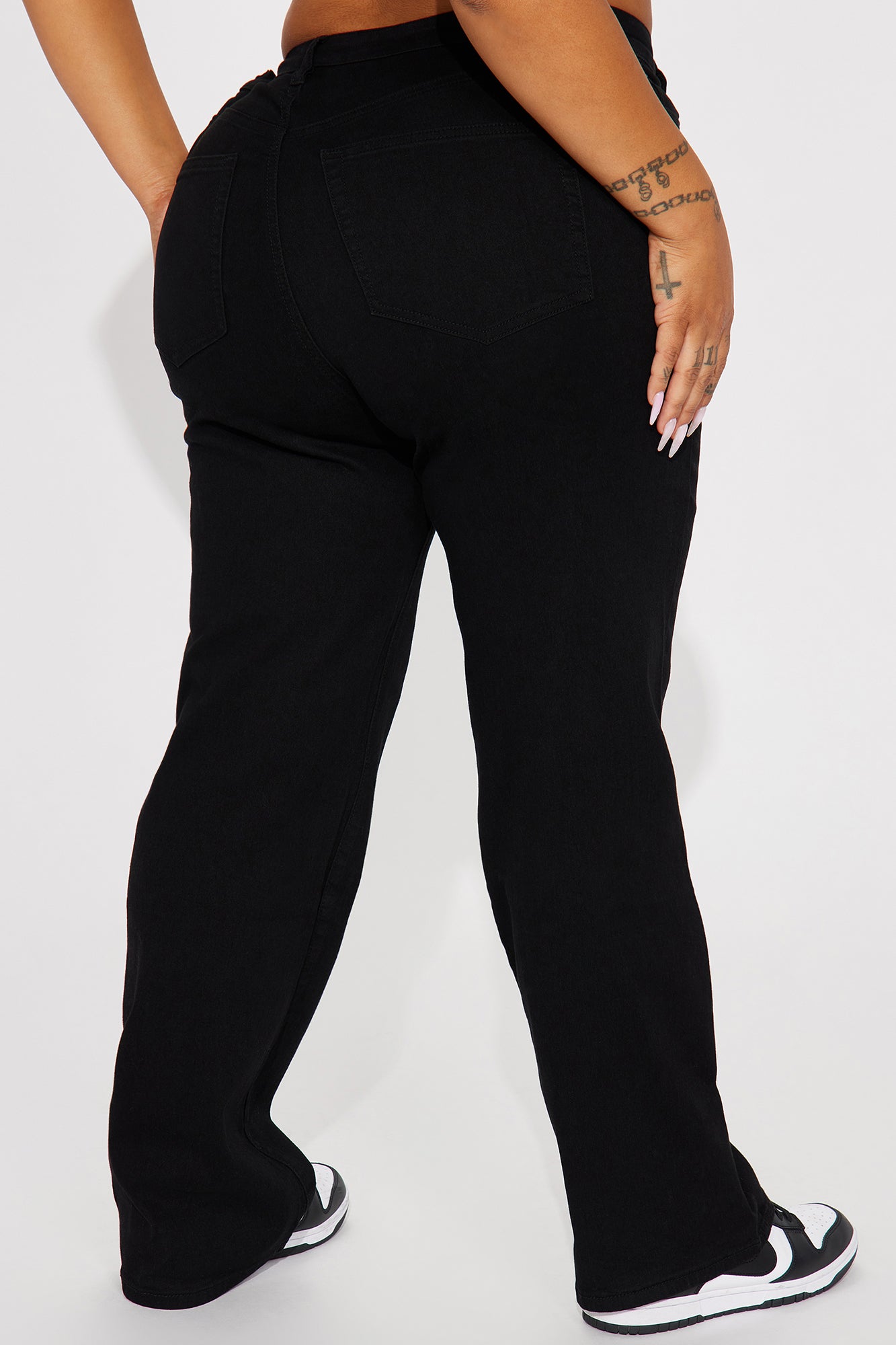 Simply Basic Stretch Straight Jeans - Black - Image 6