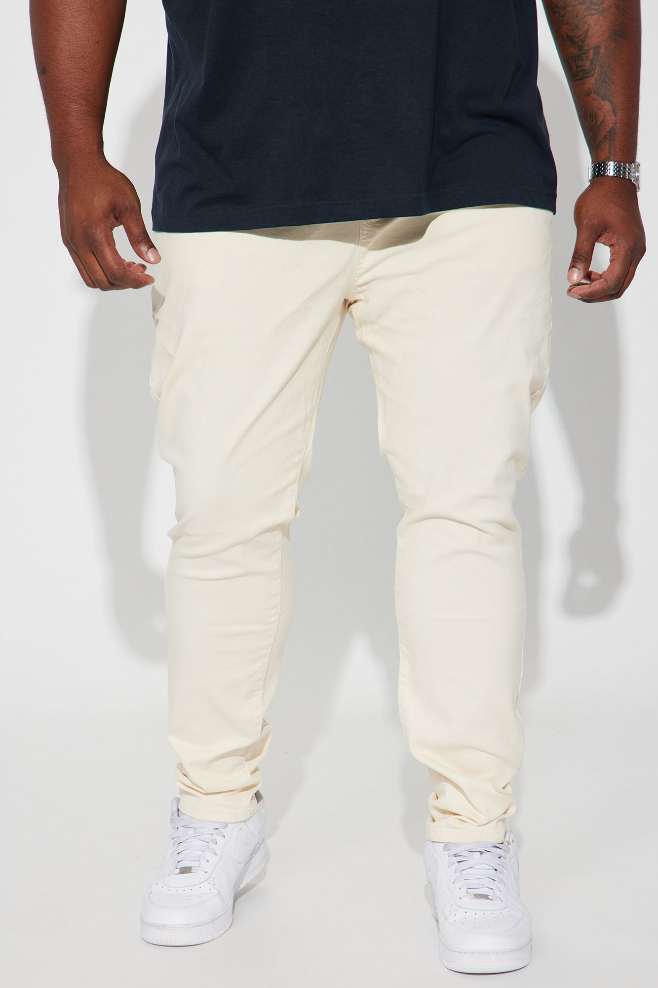 Mac Chino Skinny 5 Pocket Pants - Cream - Image 5