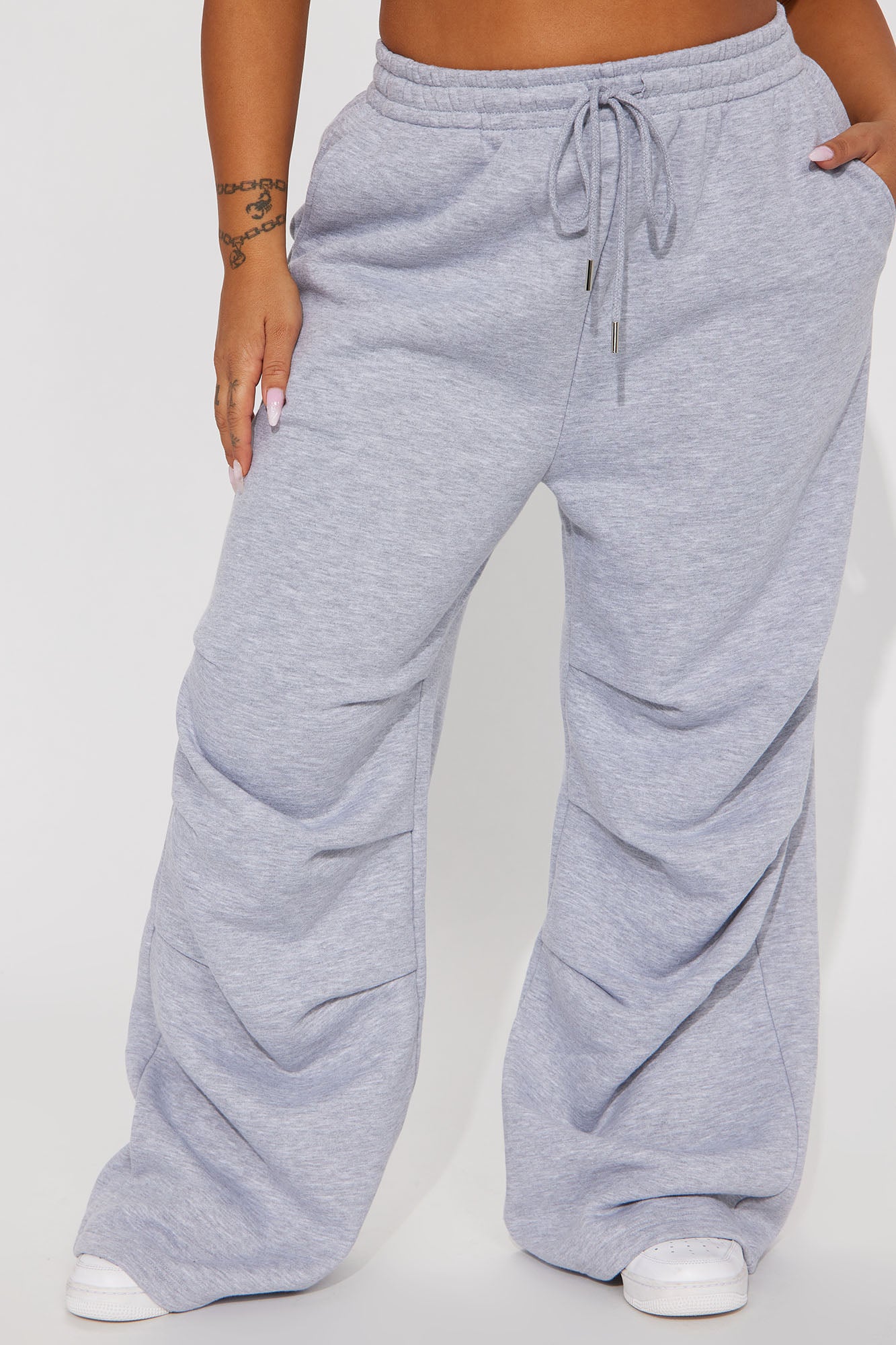 Want It All Ruched Lounge Pant - Heather Grey - Image 5