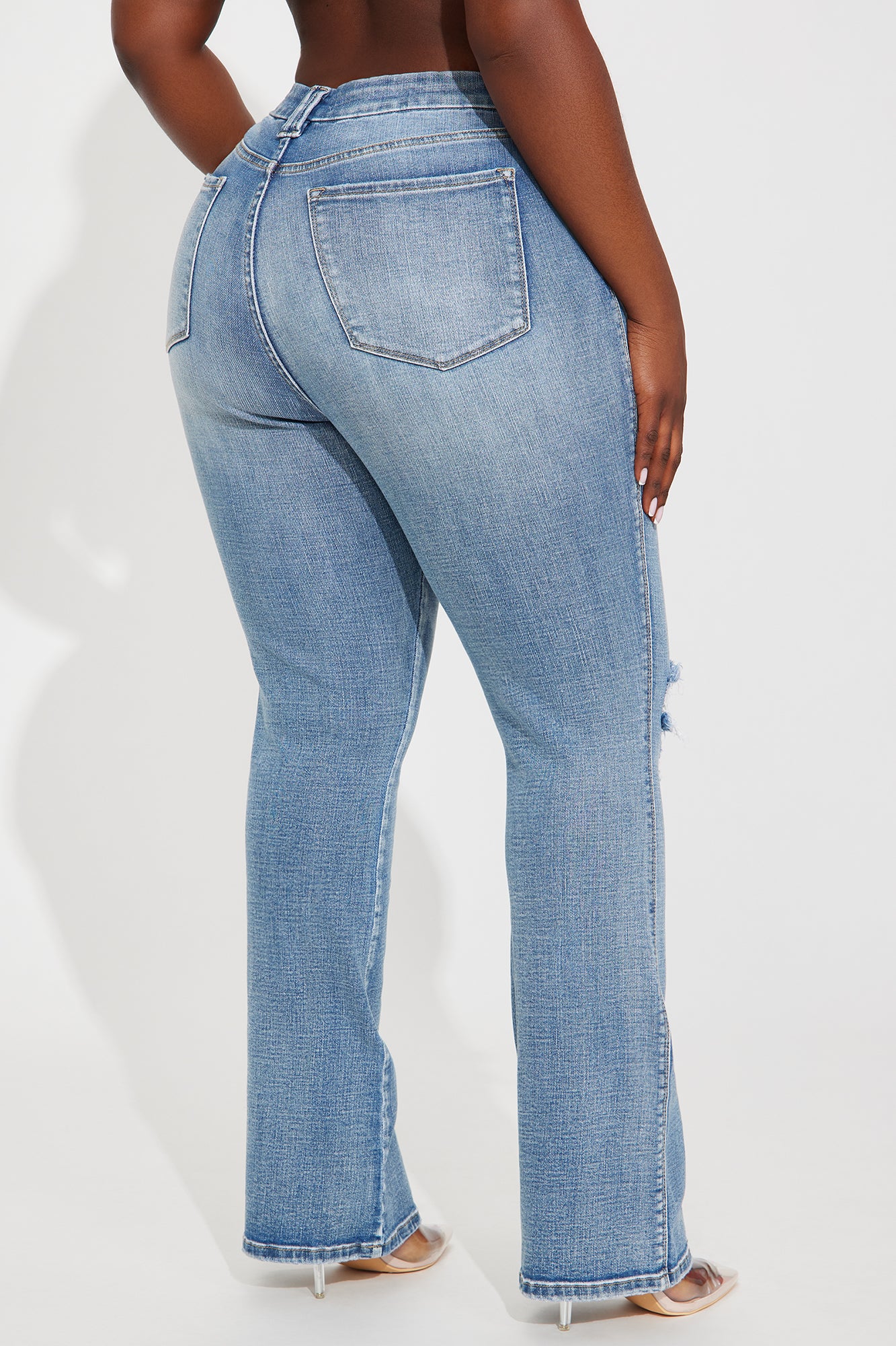 No Comparison Stretch Bootcut Jeans - Medium Wash - Image 6