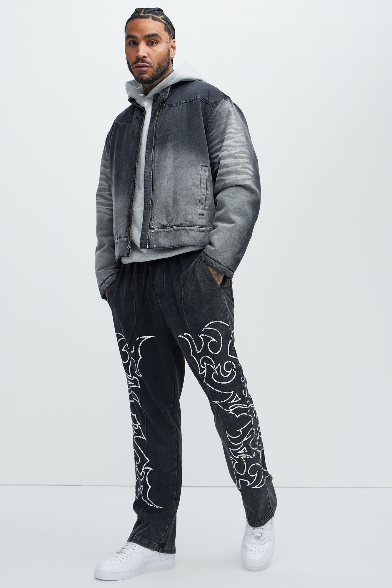 Tyson Savage Mode Straight Sweatpants - Black Wash - Image 5