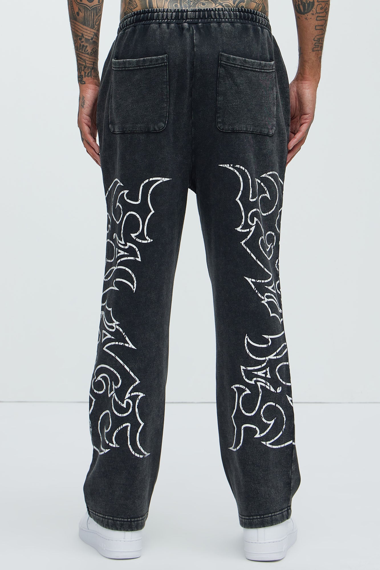 Tyson Savage Mode Straight Sweatpants - Black Wash - Image 4