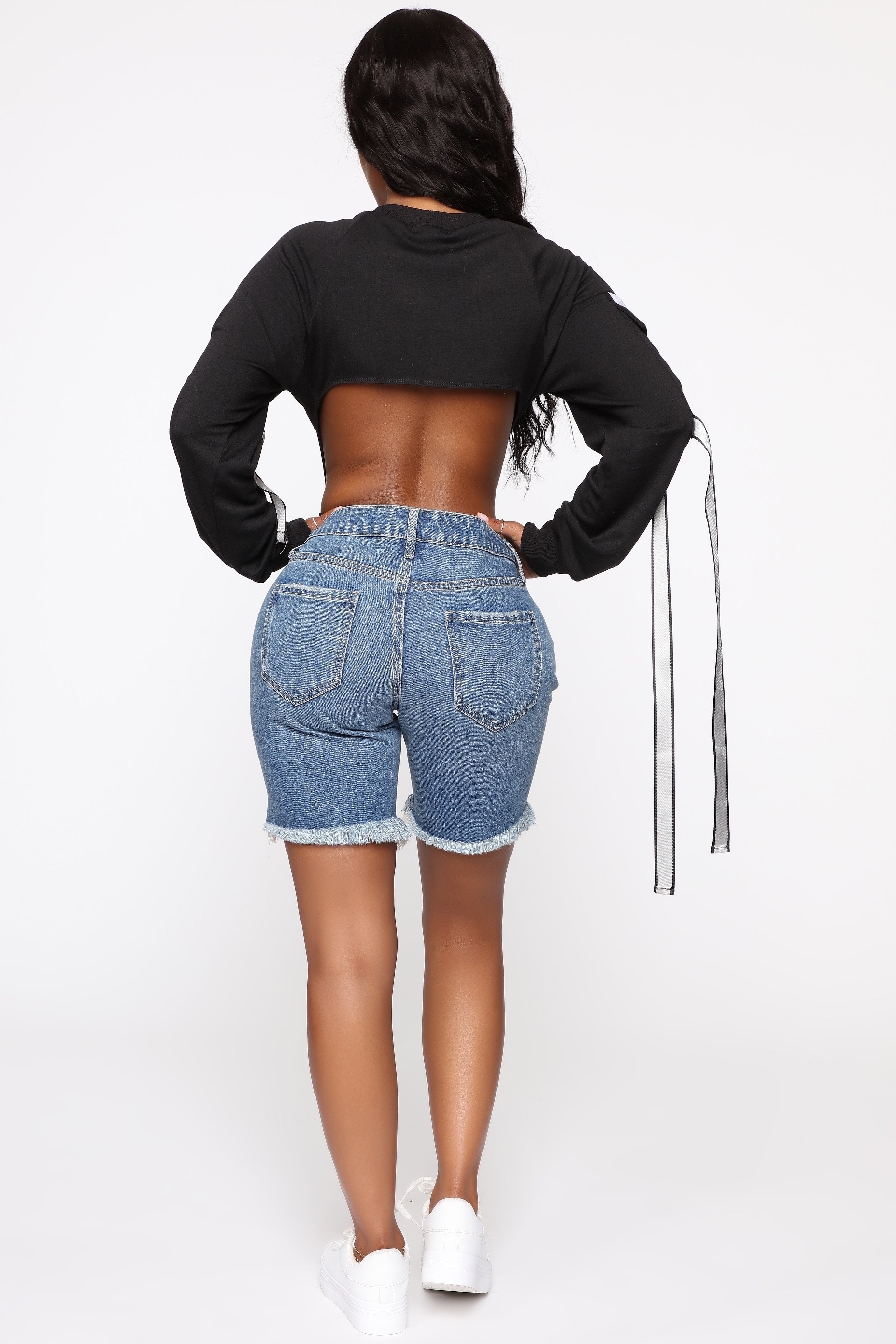 This Time Around Bermuda Shorts - Medium Blue Wash - Image 6