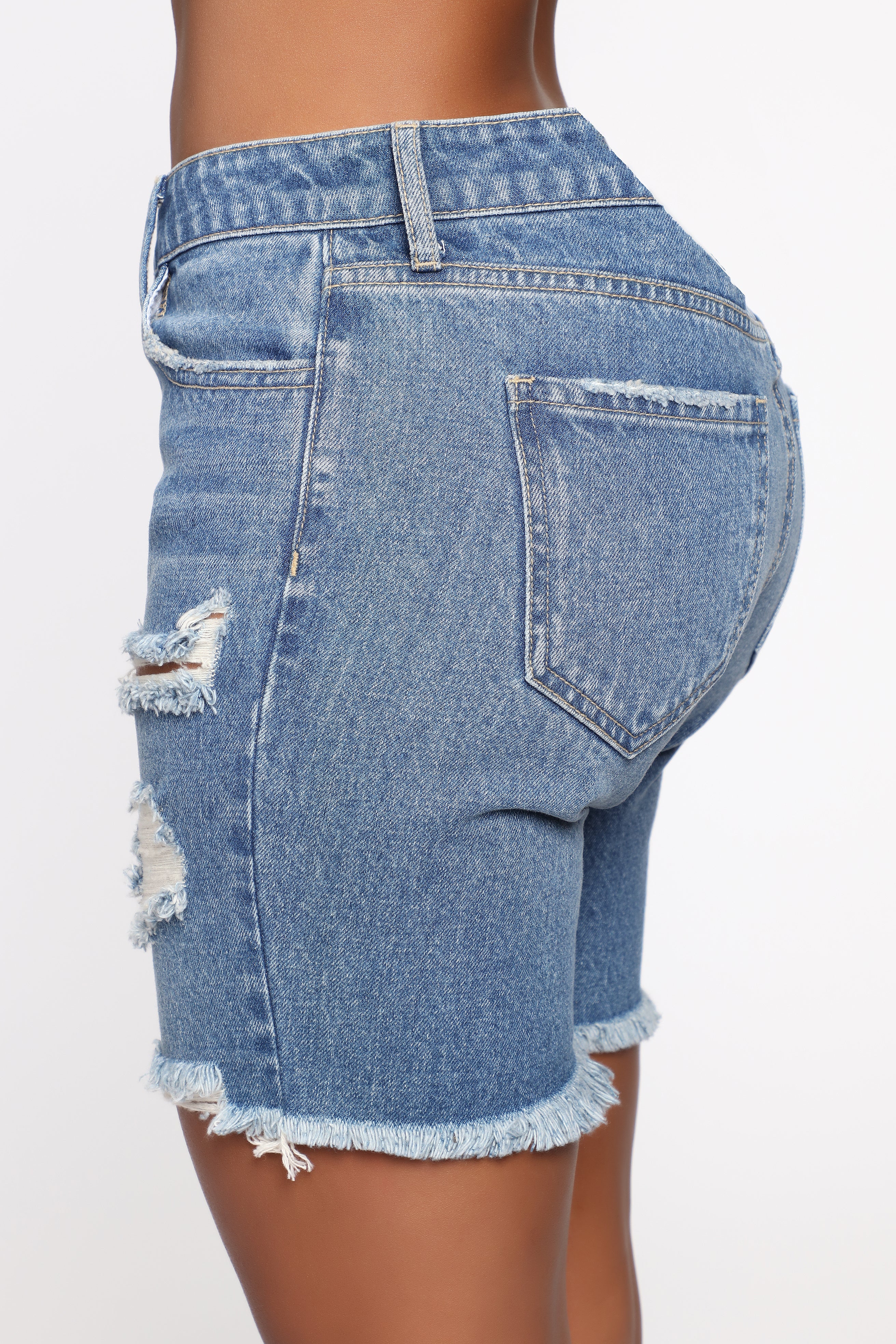 This Time Around Bermuda Shorts - Medium Blue Wash - Image 3