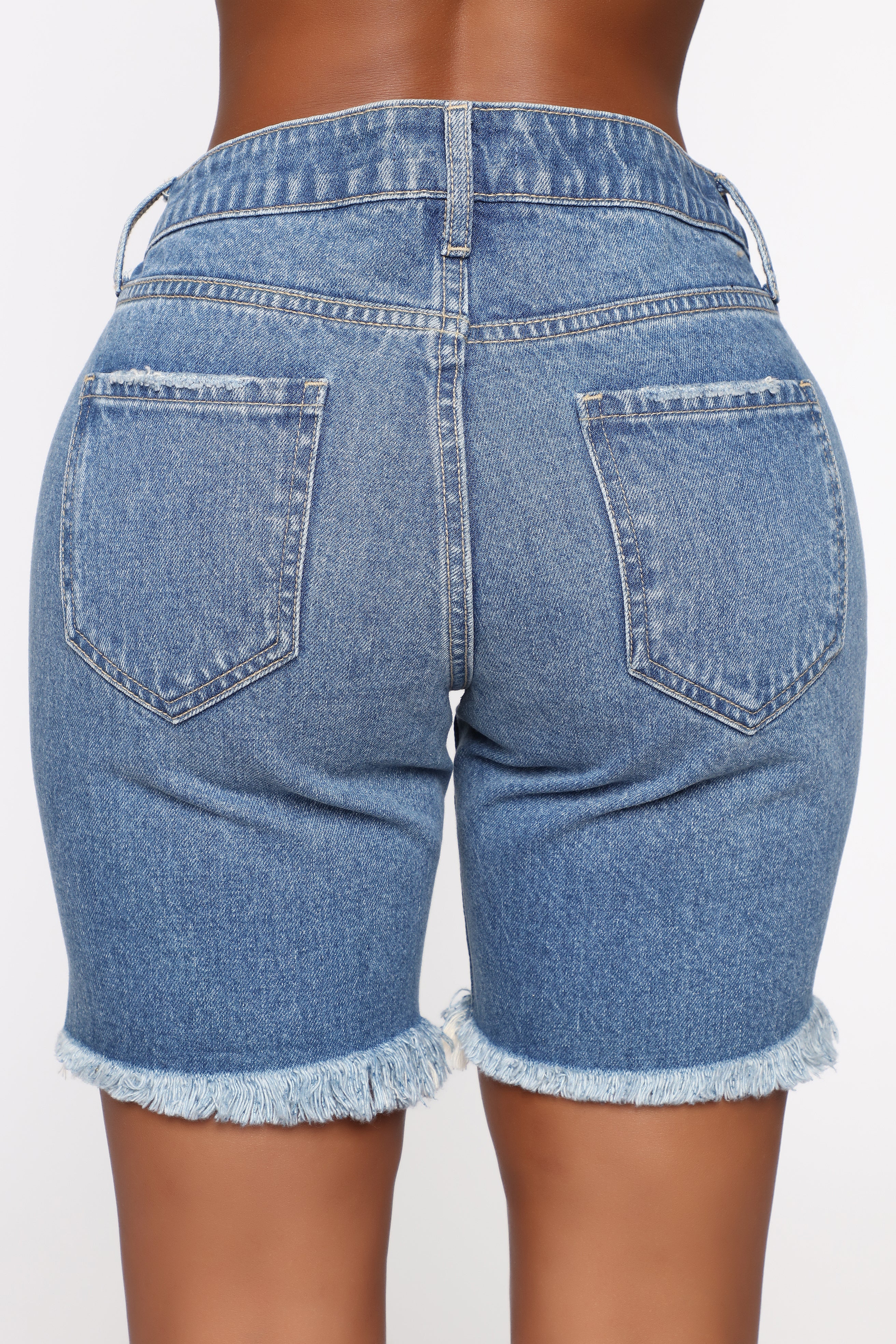This Time Around Bermuda Shorts - Medium Blue Wash - Image 5