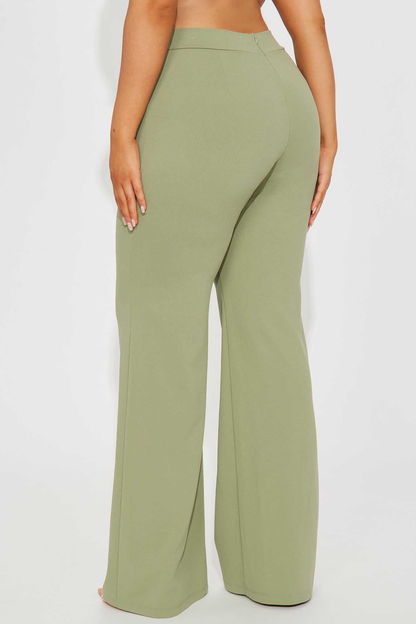 Victoria High Waisted Dress Pants - Sage - Image 6