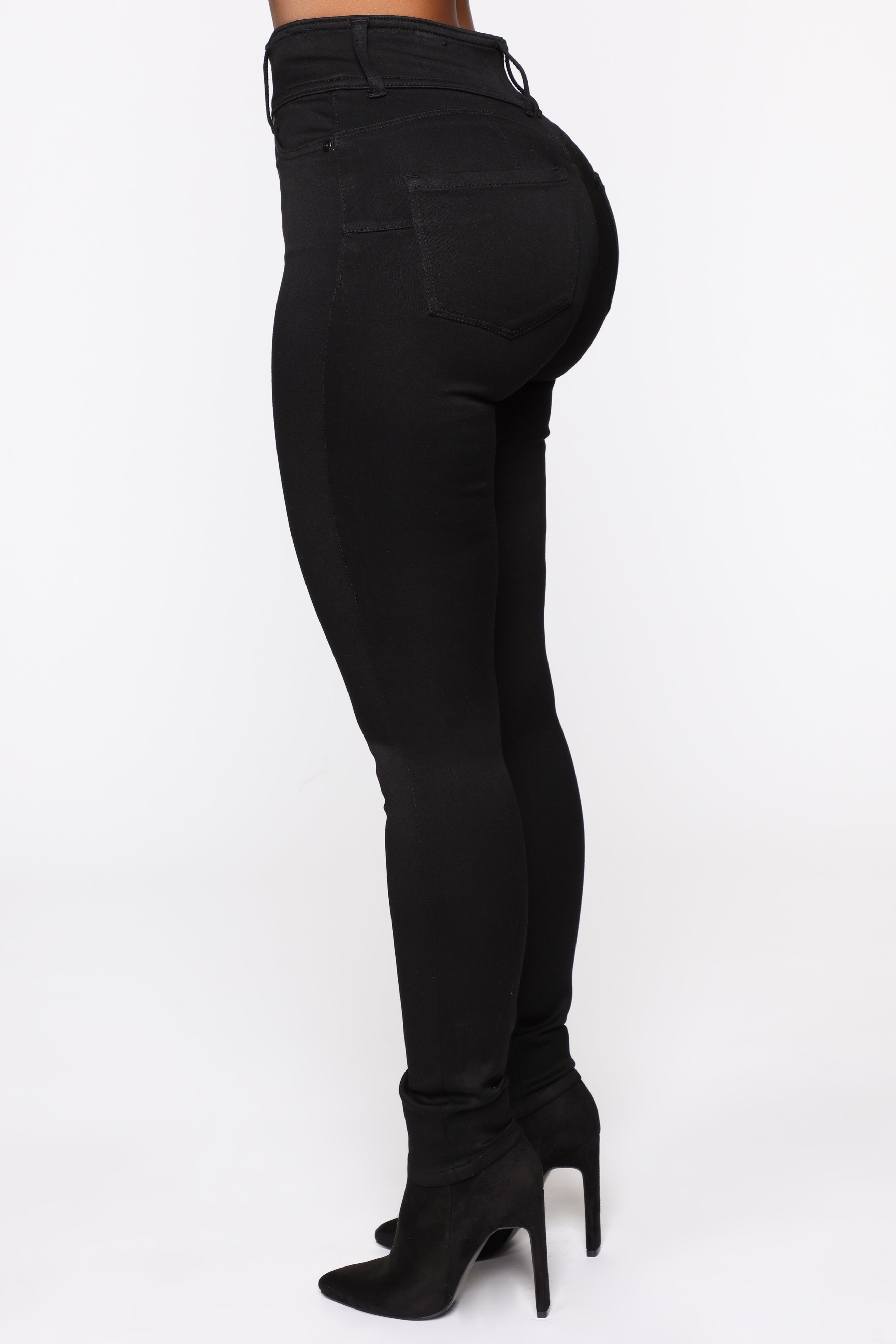Snatch Me Tight Booty Lifter Skinny Jeans - Black - Image 4
