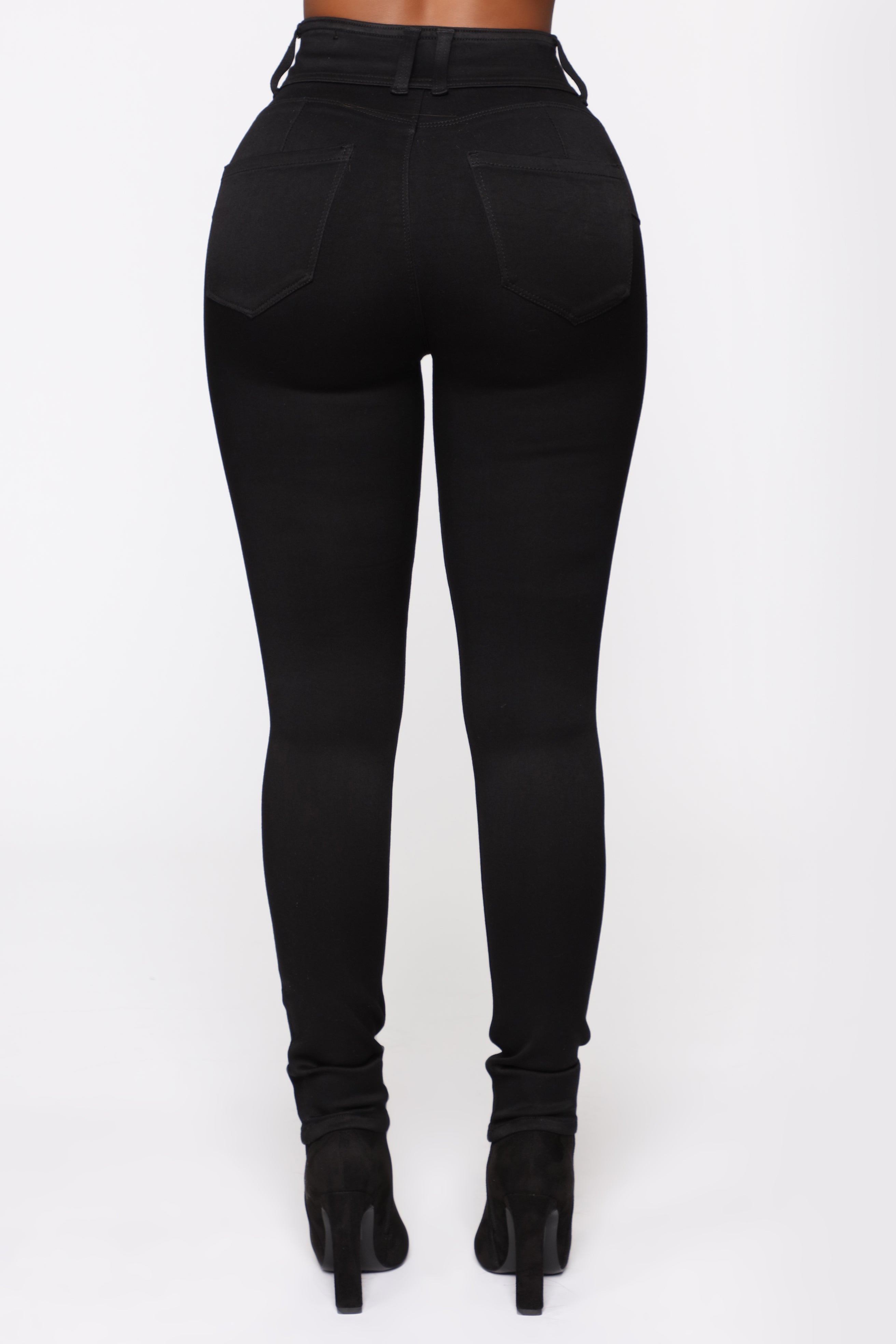 Snatch Me Tight Booty Lifter Skinny Jeans - Black - Image 5