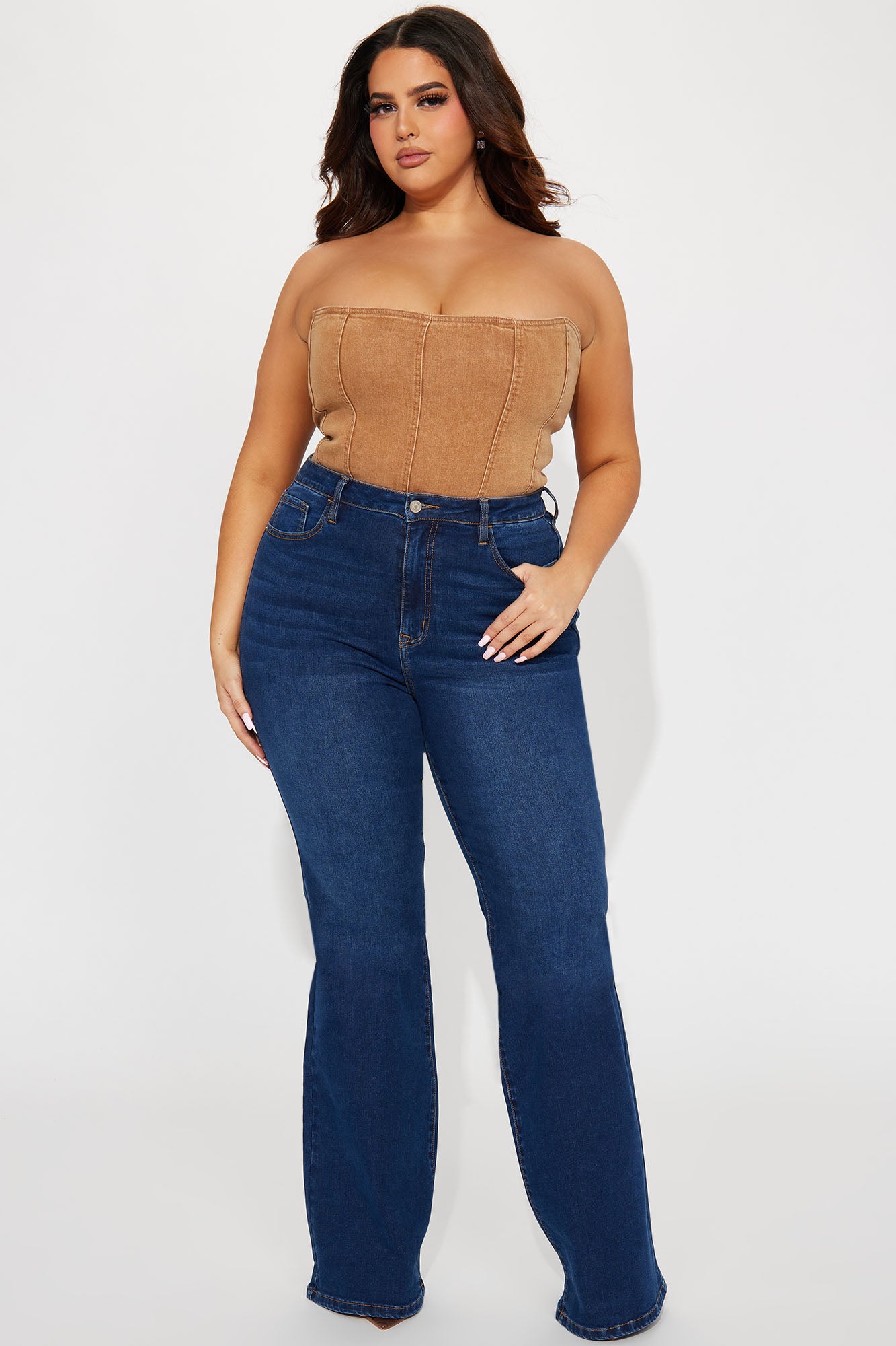 Tall Affair Of The Flare Stretch Jeans - Dark Wash - Image 4