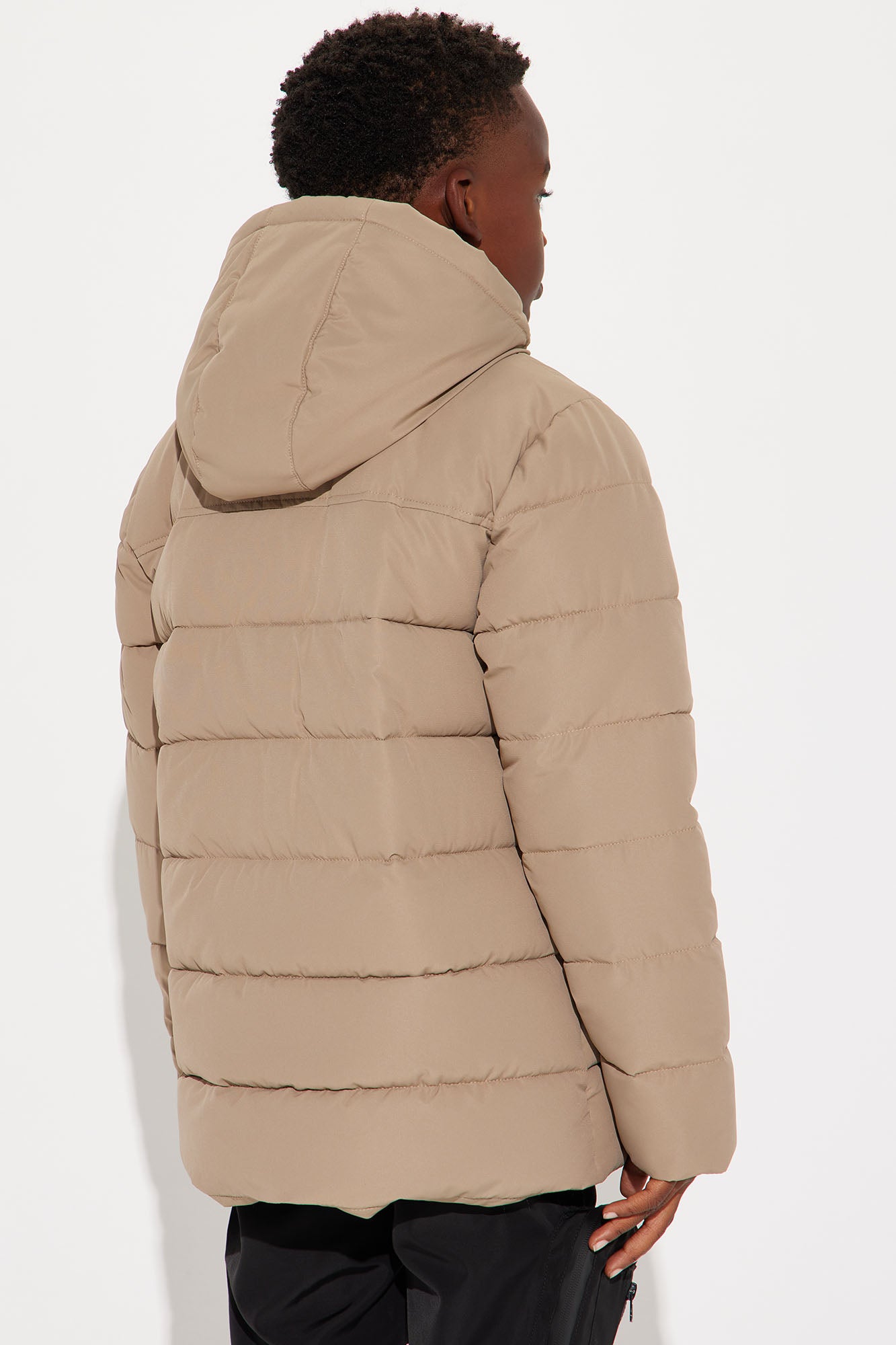 Mini Always Ready For It Puffer Jacket - Khaki - Image 5