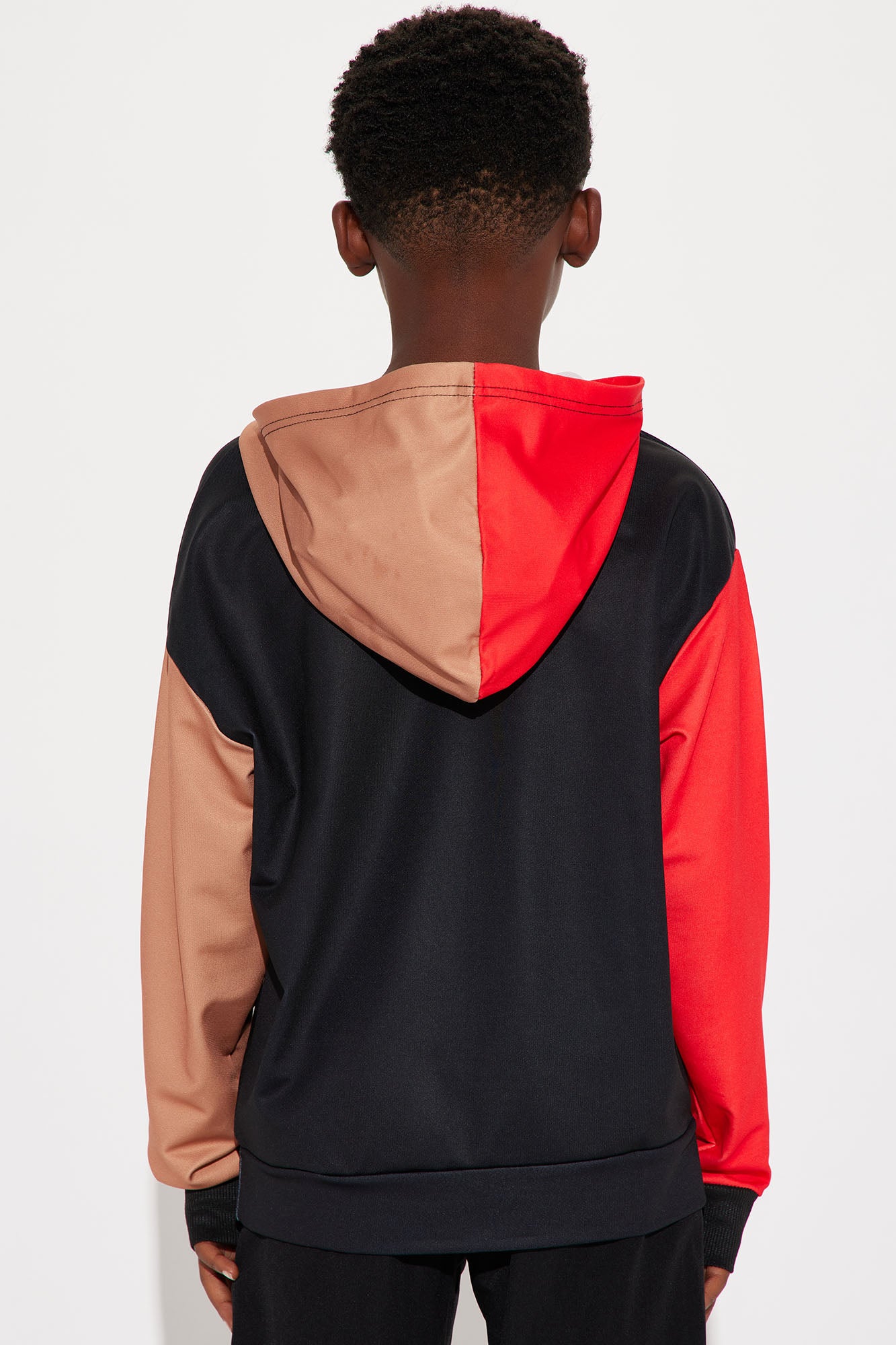 Mini Smiley Drip Hoodie - Red/combo - Image 4
