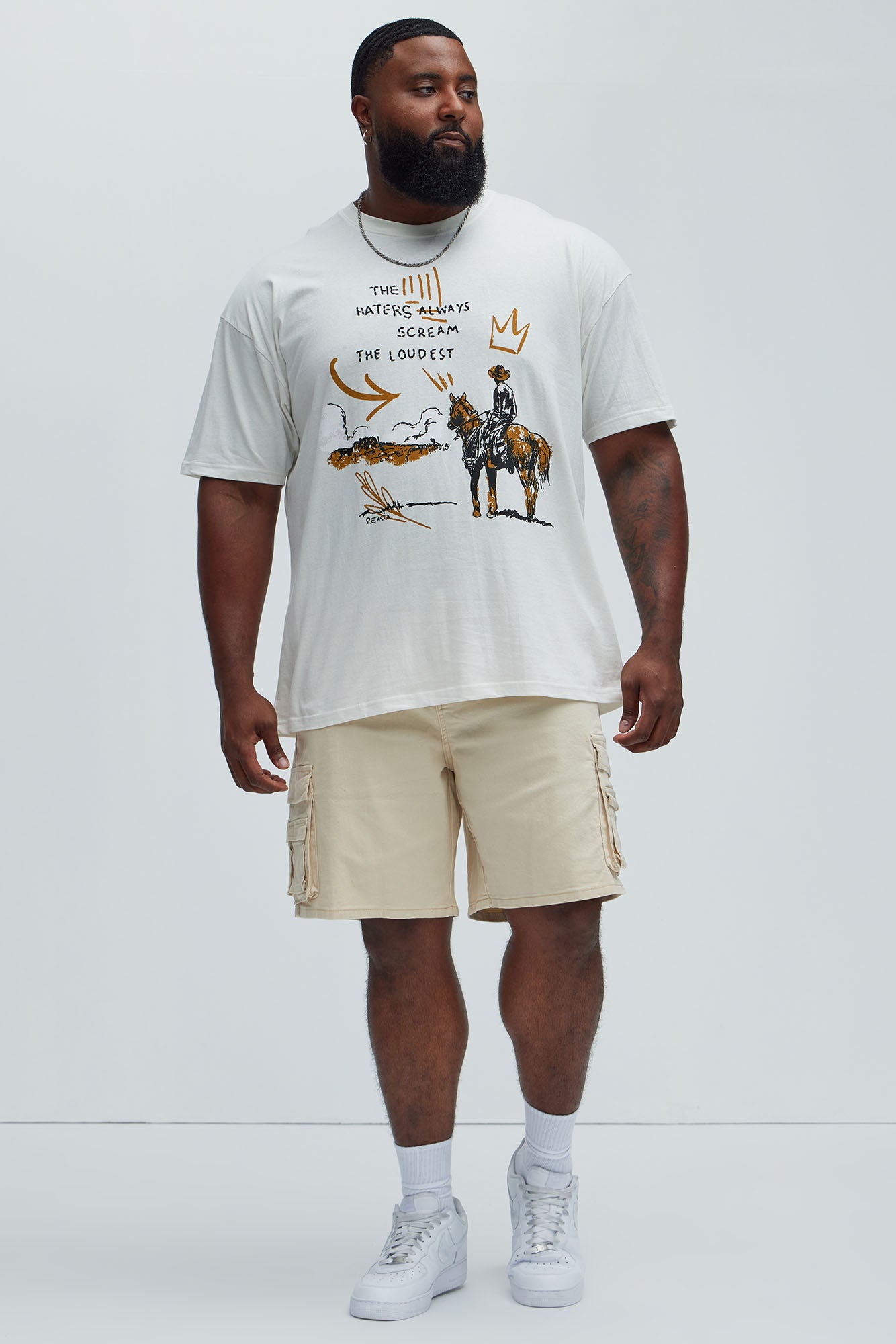 Cowboy Waterfall Short Sleeve Tee - Cream - Image 6
