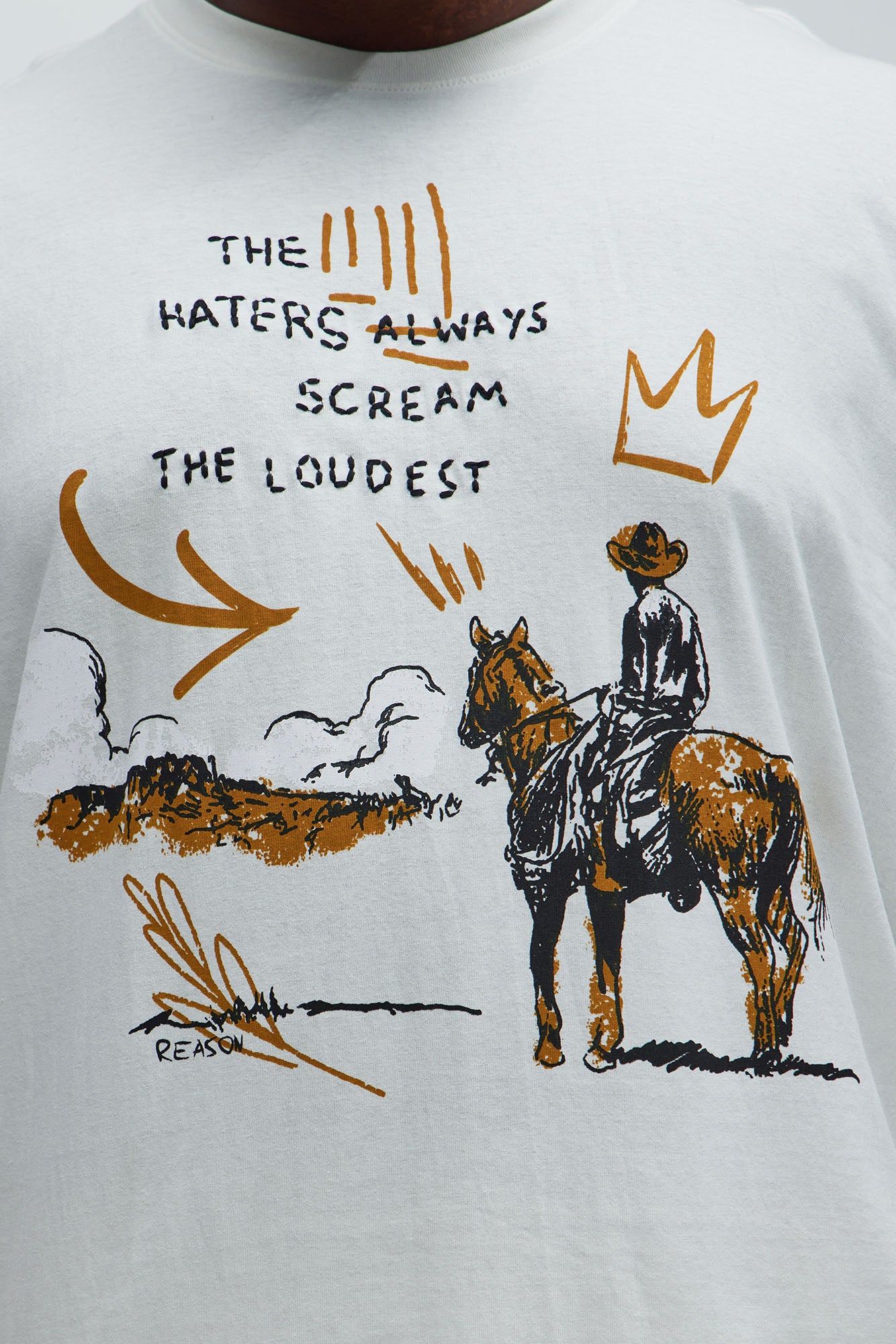 Cowboy Waterfall Short Sleeve Tee - Cream - Image 5