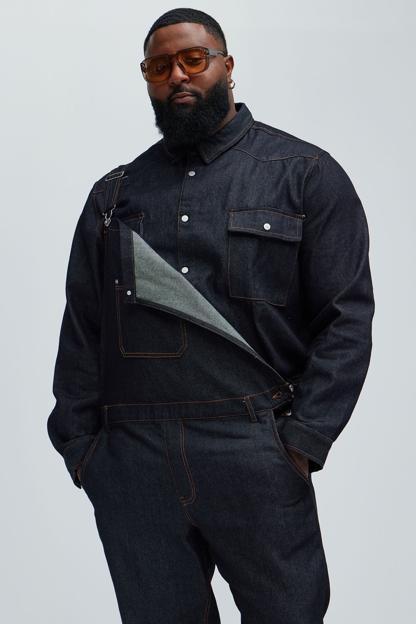 Collin Raw Denim Overalls - Indigo - Image 10