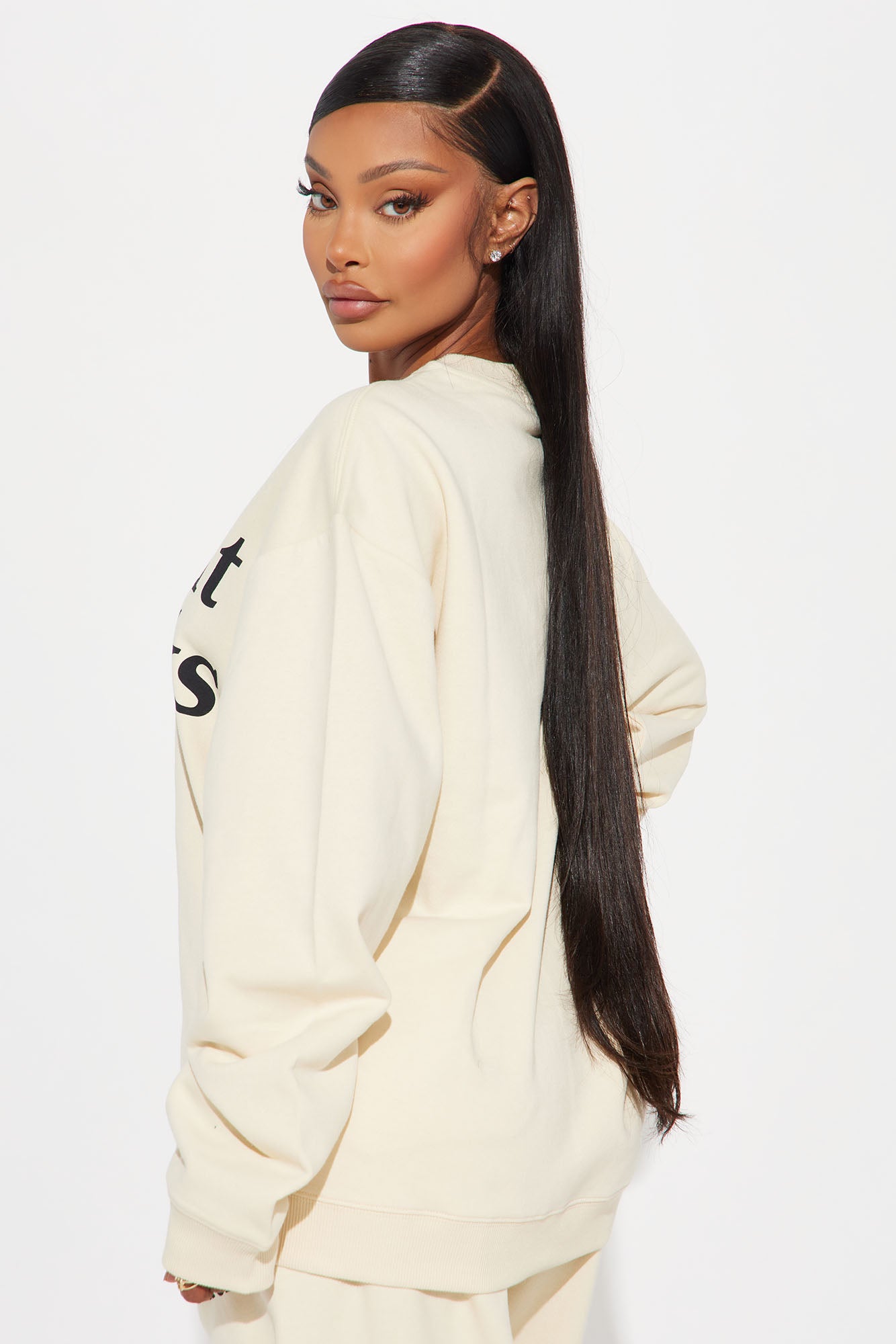 All Out Of Fcks Sweatshirt - Cream - Image 3