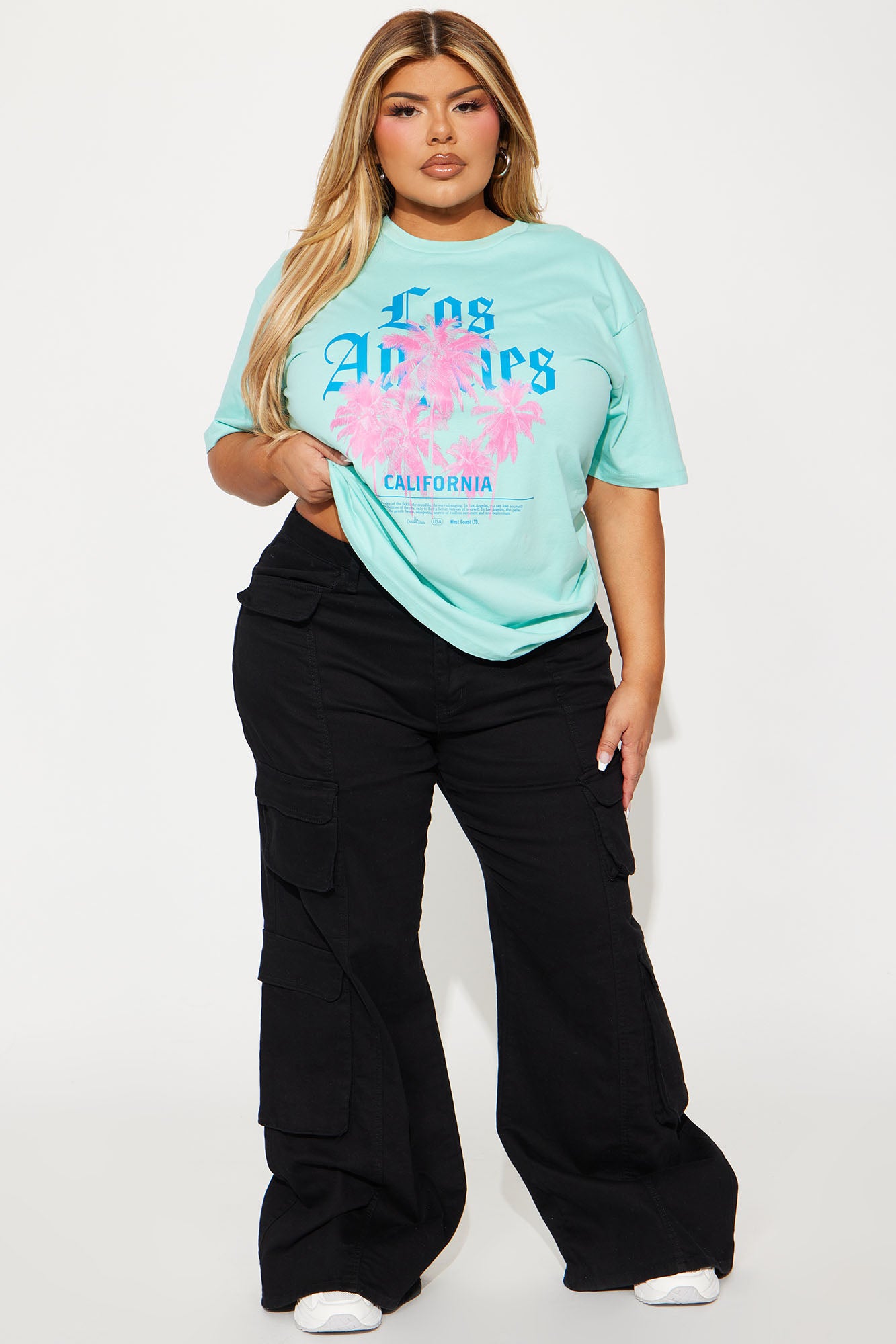 LA Palms Graphic Tshirt - Aqua - Image 6