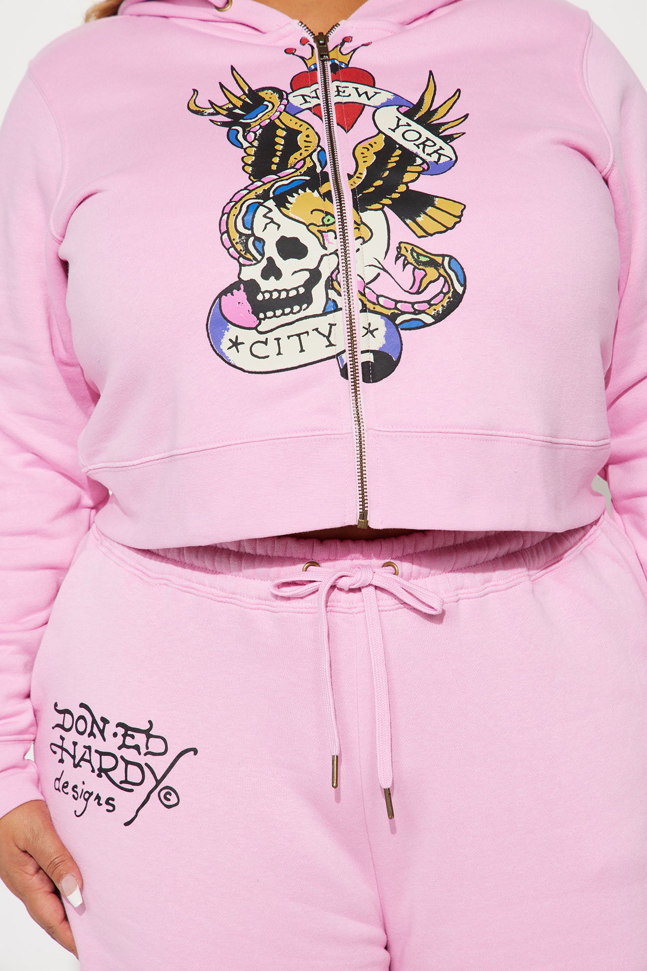 Ed Hardy Flying Skull Pant Set - Pink - Image 8