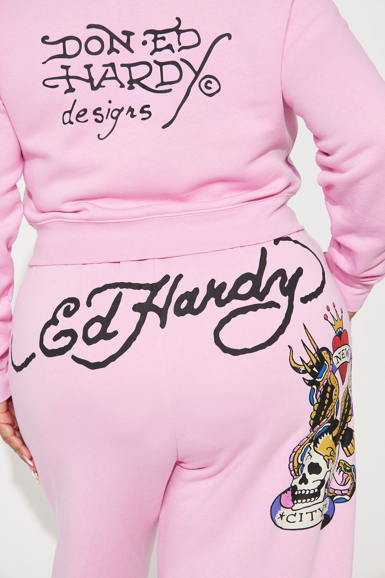 Ed Hardy Flying Skull Pant Set - Pink - Image 10