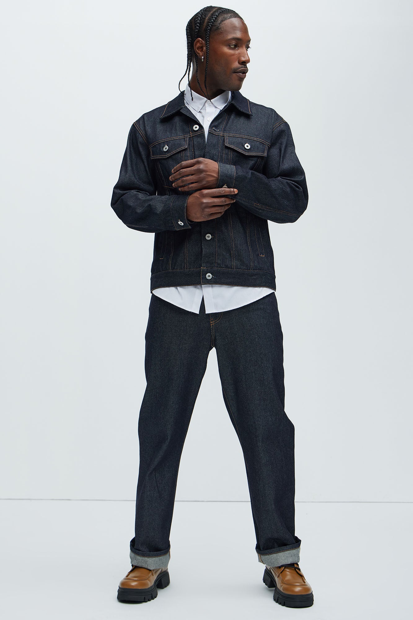 Collin Raw Denim Straight Jeans  - Indigo - Image 8