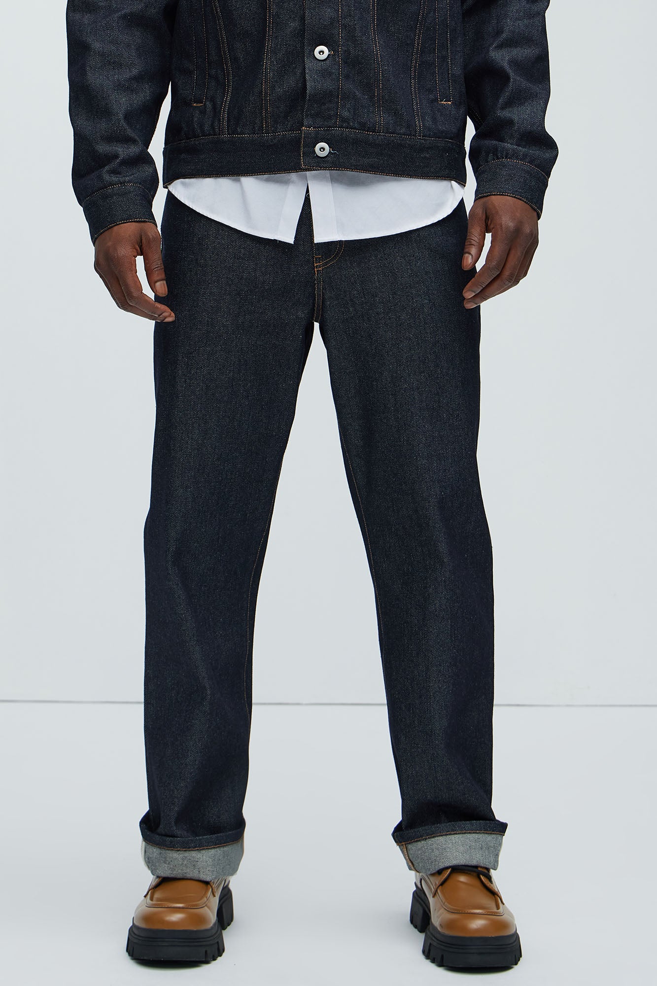 Collin Raw Denim Straight Jeans  - Indigo - Image 7