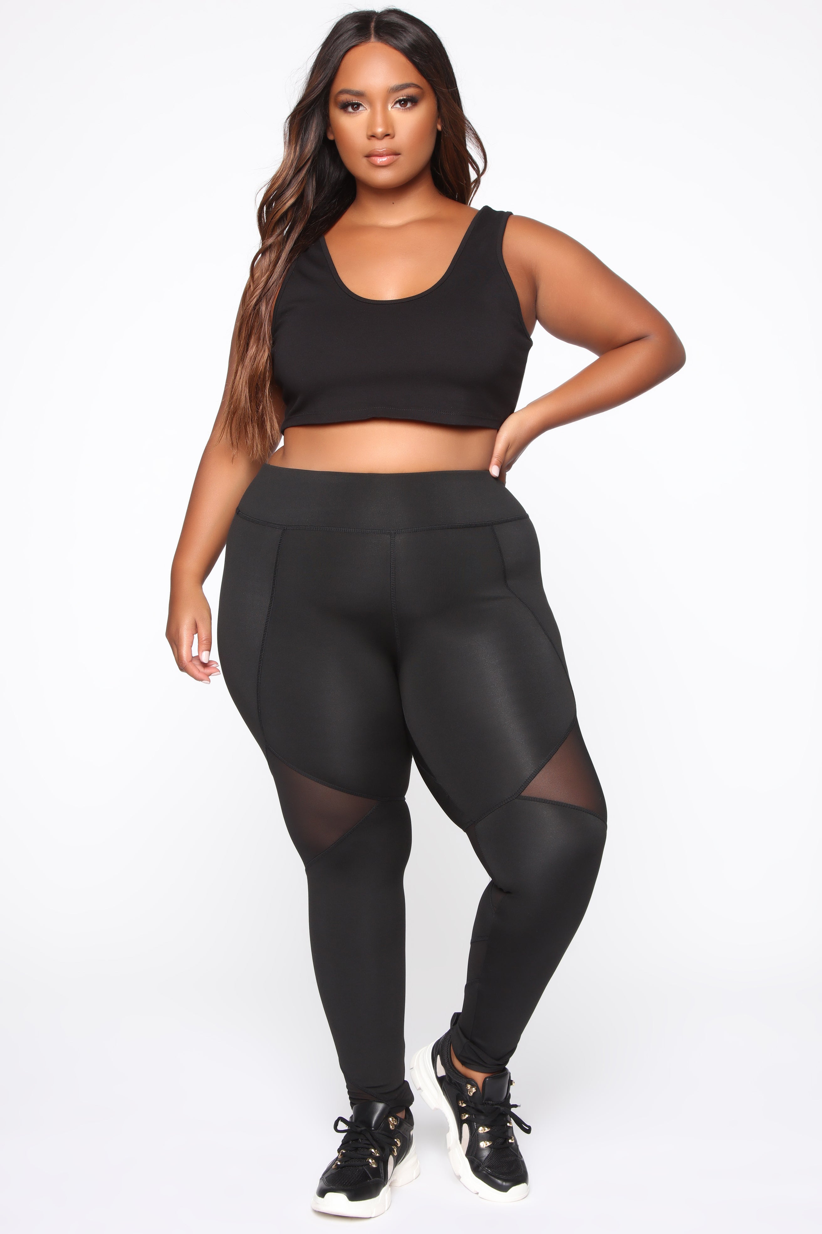Mesh It Up Active Leggings - Black - Image 8