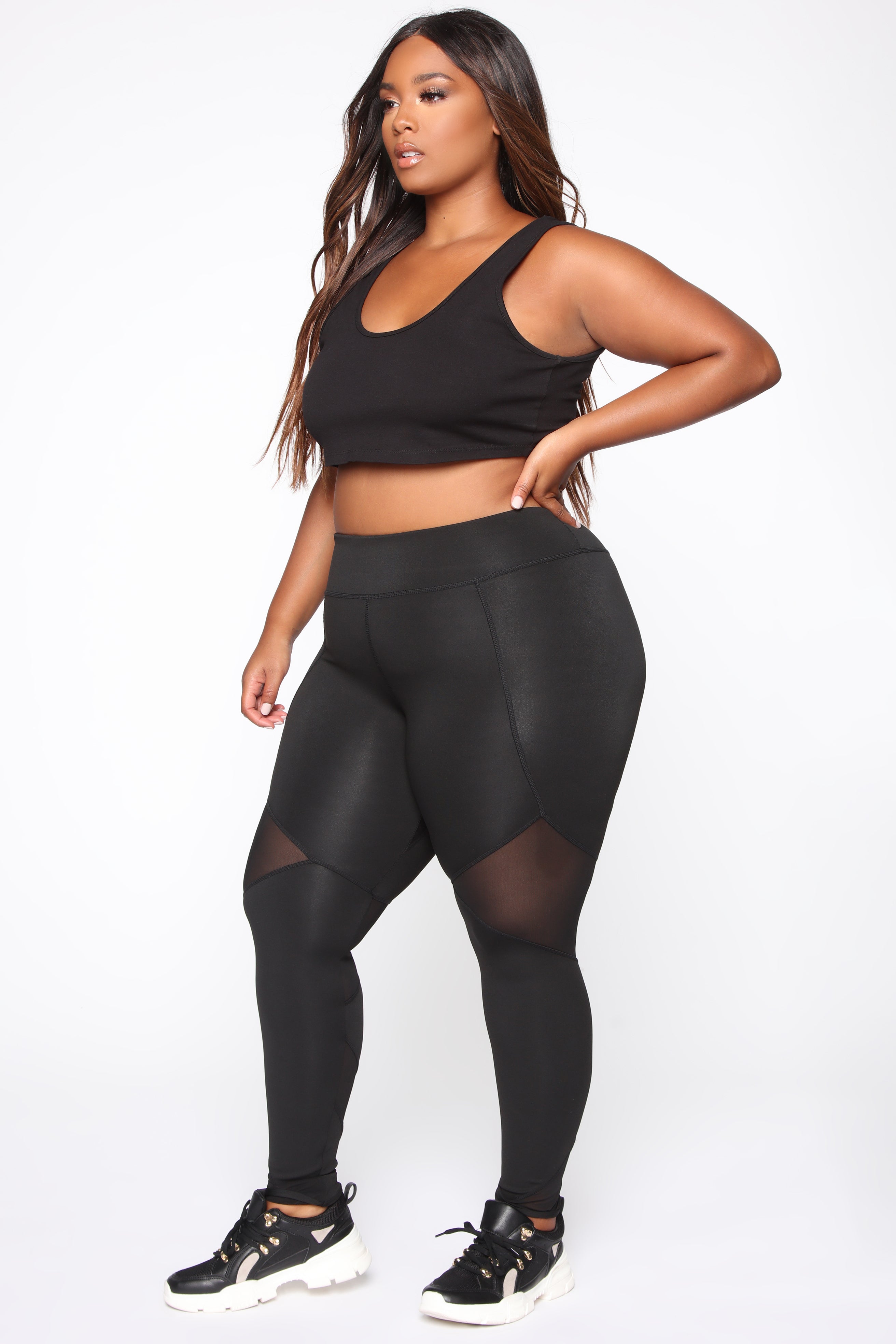Mesh It Up Active Leggings - Black - Image 10