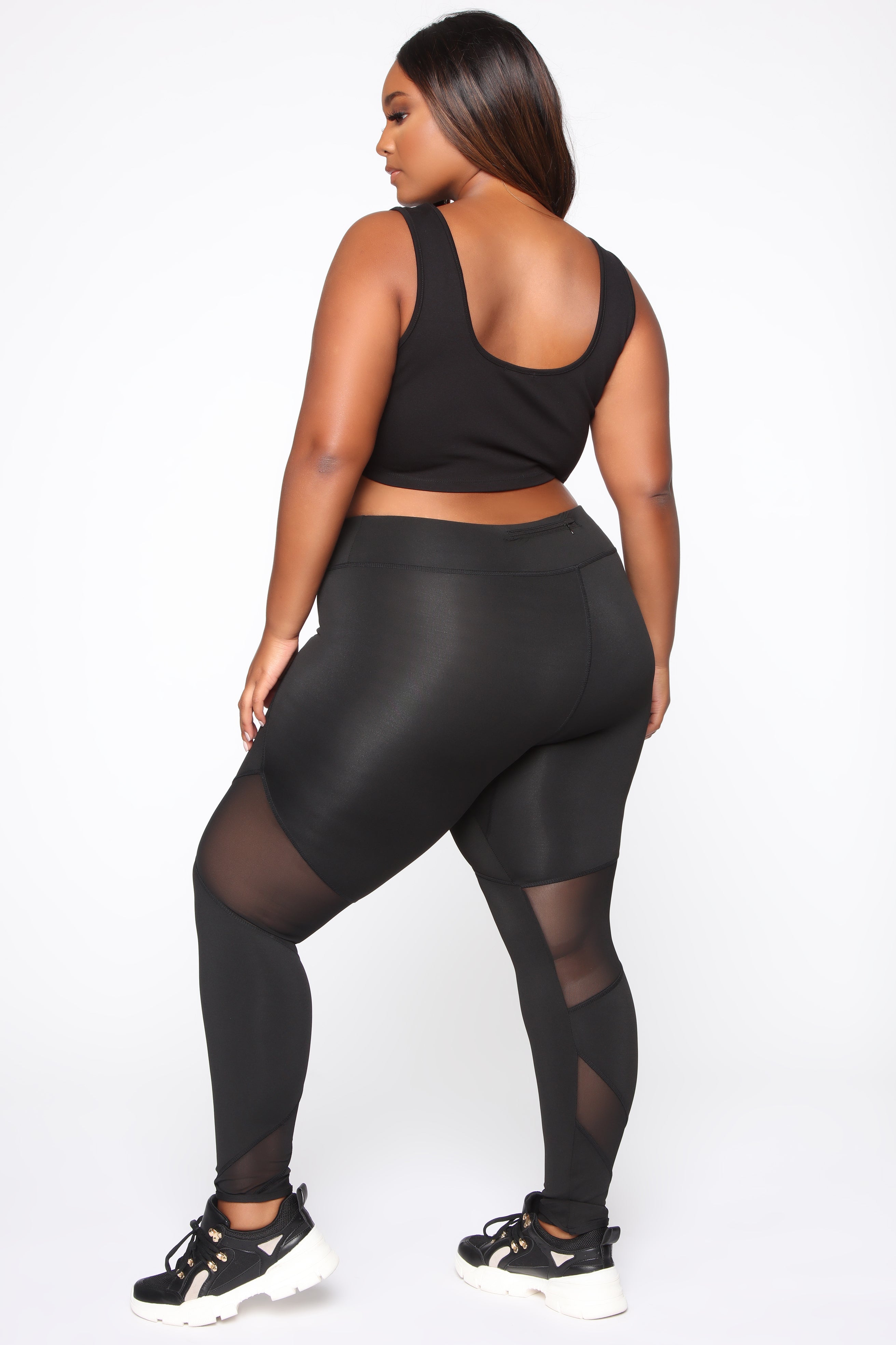 Mesh It Up Active Leggings - Black - Image 13