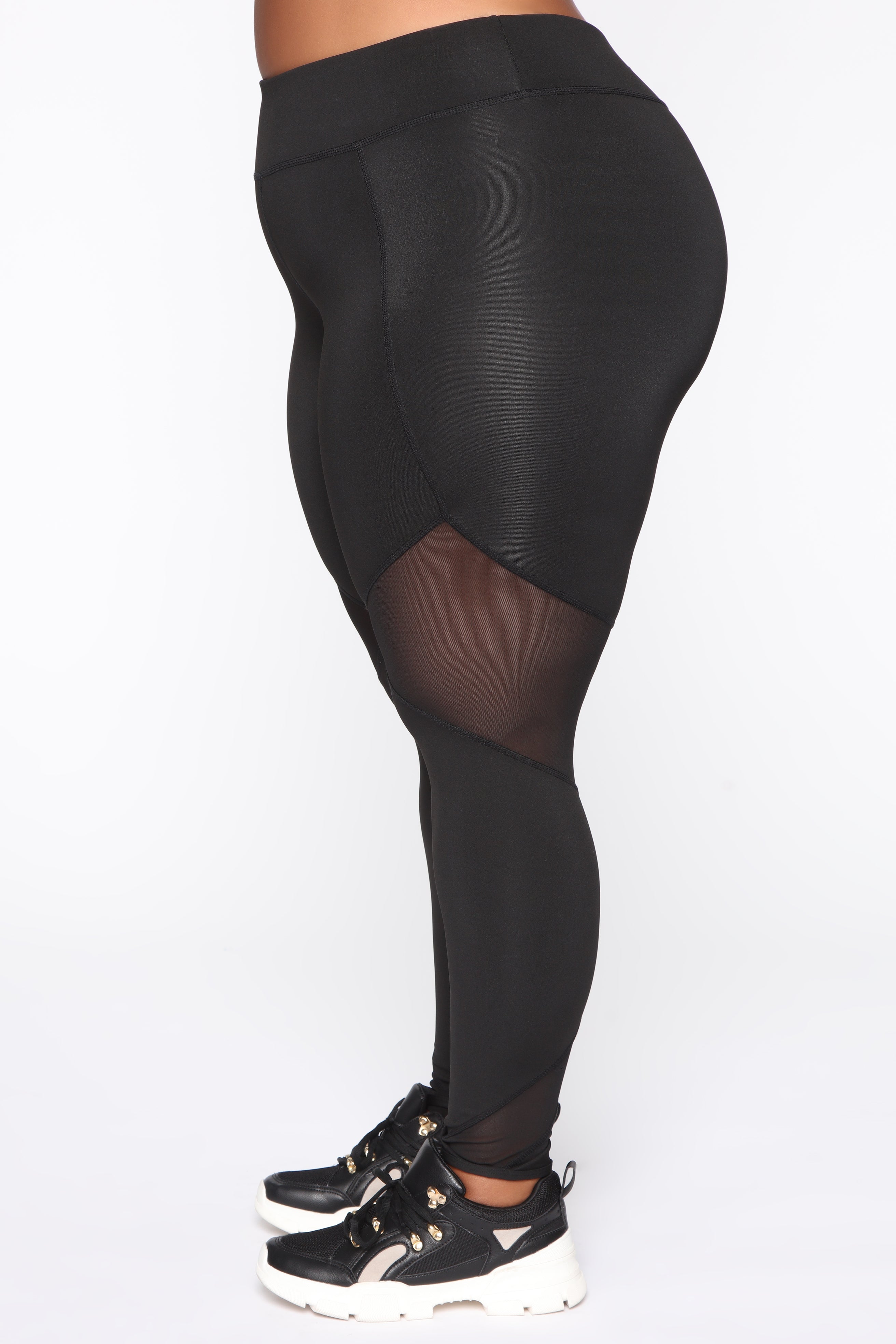 Mesh It Up Active Leggings - Black - Image 11