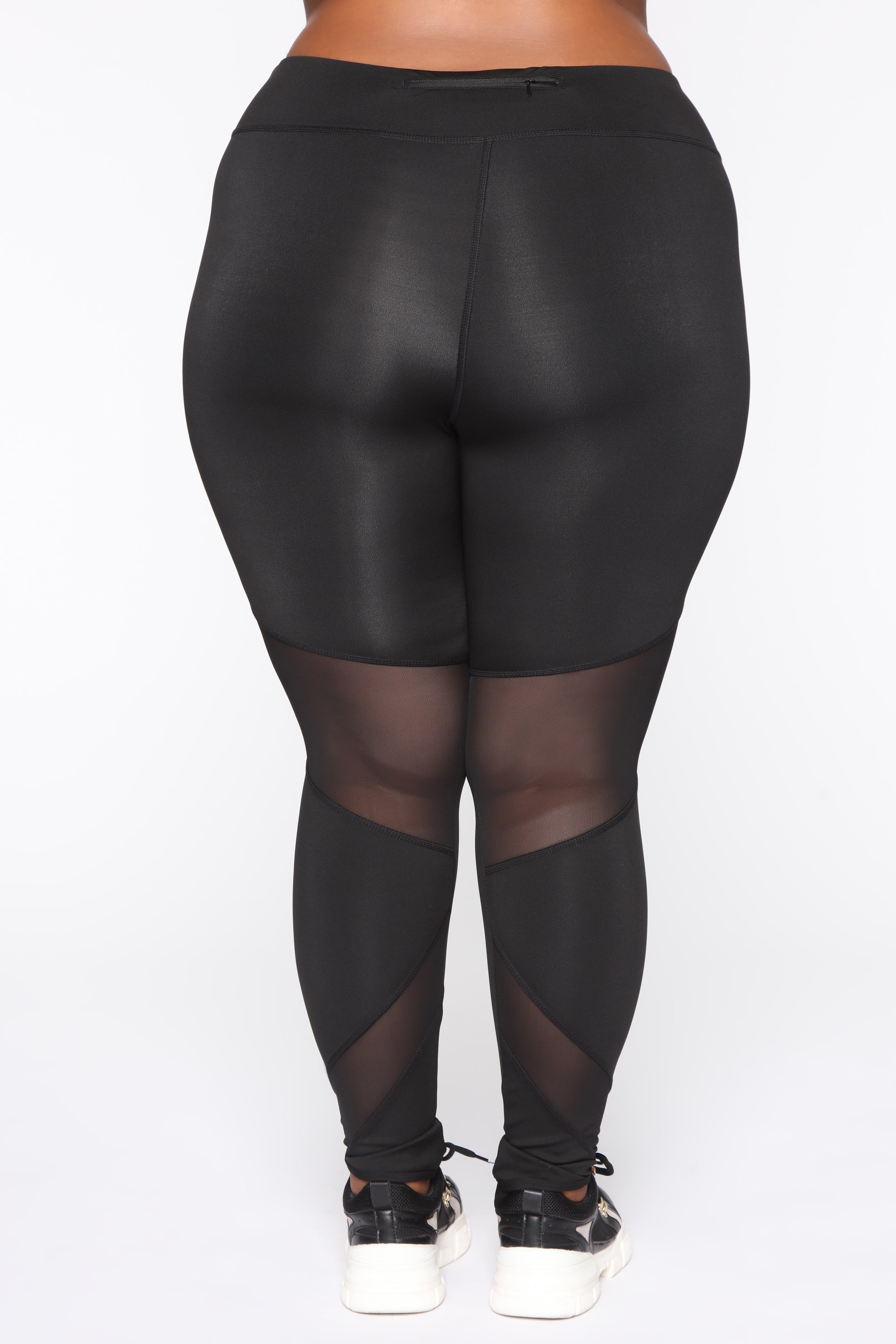 Mesh It Up Active Leggings - Black - Image 12