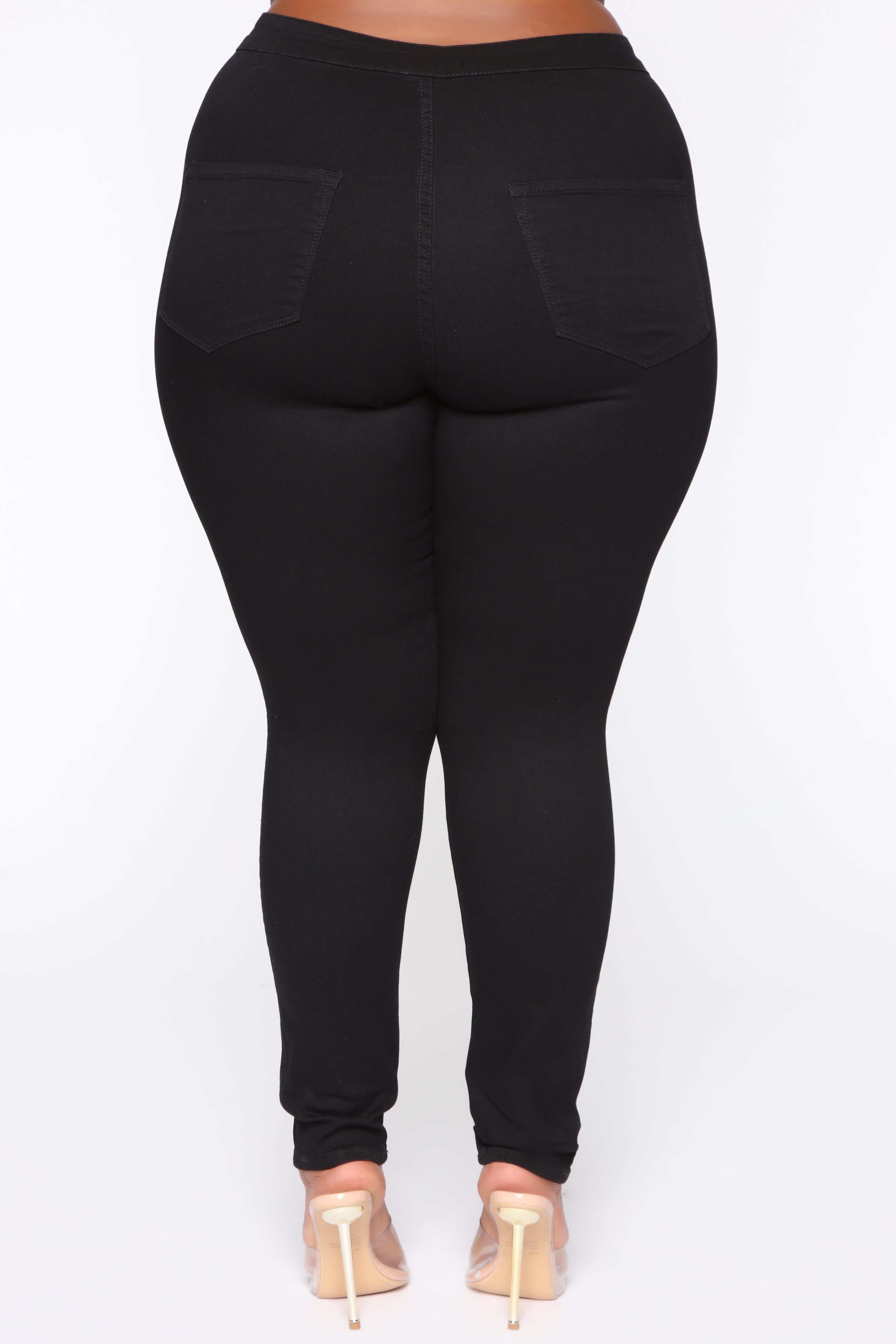 Luxe Ultra High Waist Skinny Jeans - Black - Image 15