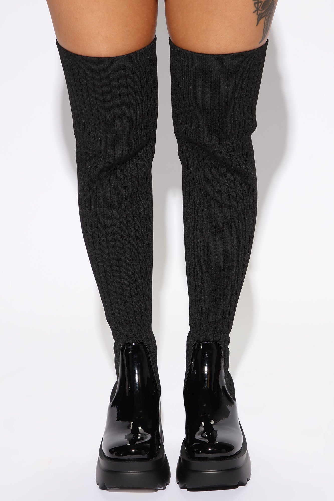 Whole Lotta Love Over The Knee Boots - Black - Image 3