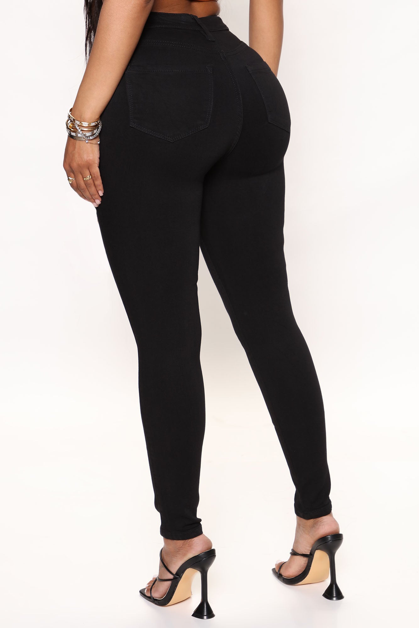 Petite Classic High Waist Skinny Jeans - Black - Image 6