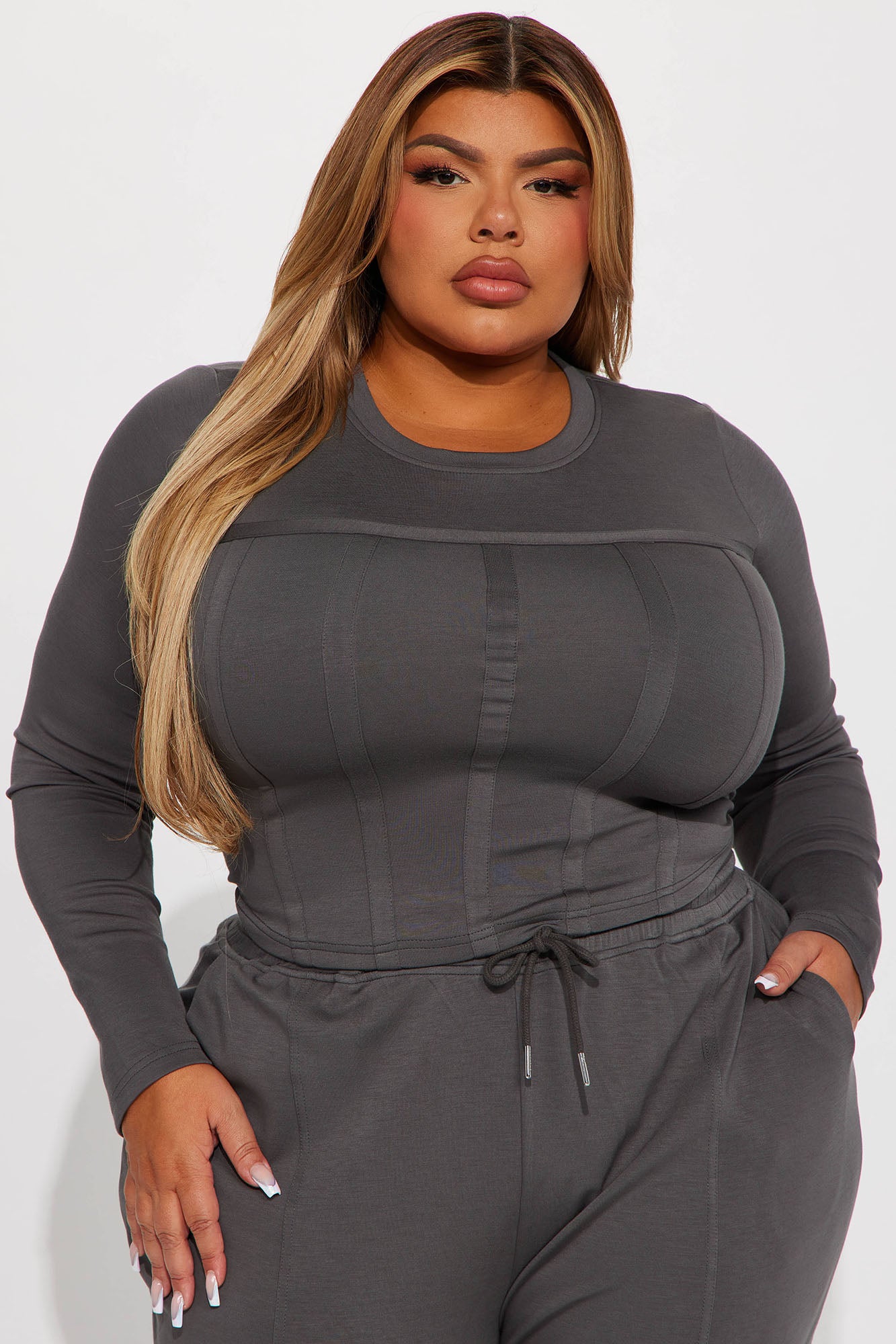 Weekend Moment Pant Set - Charcoal - Image 6