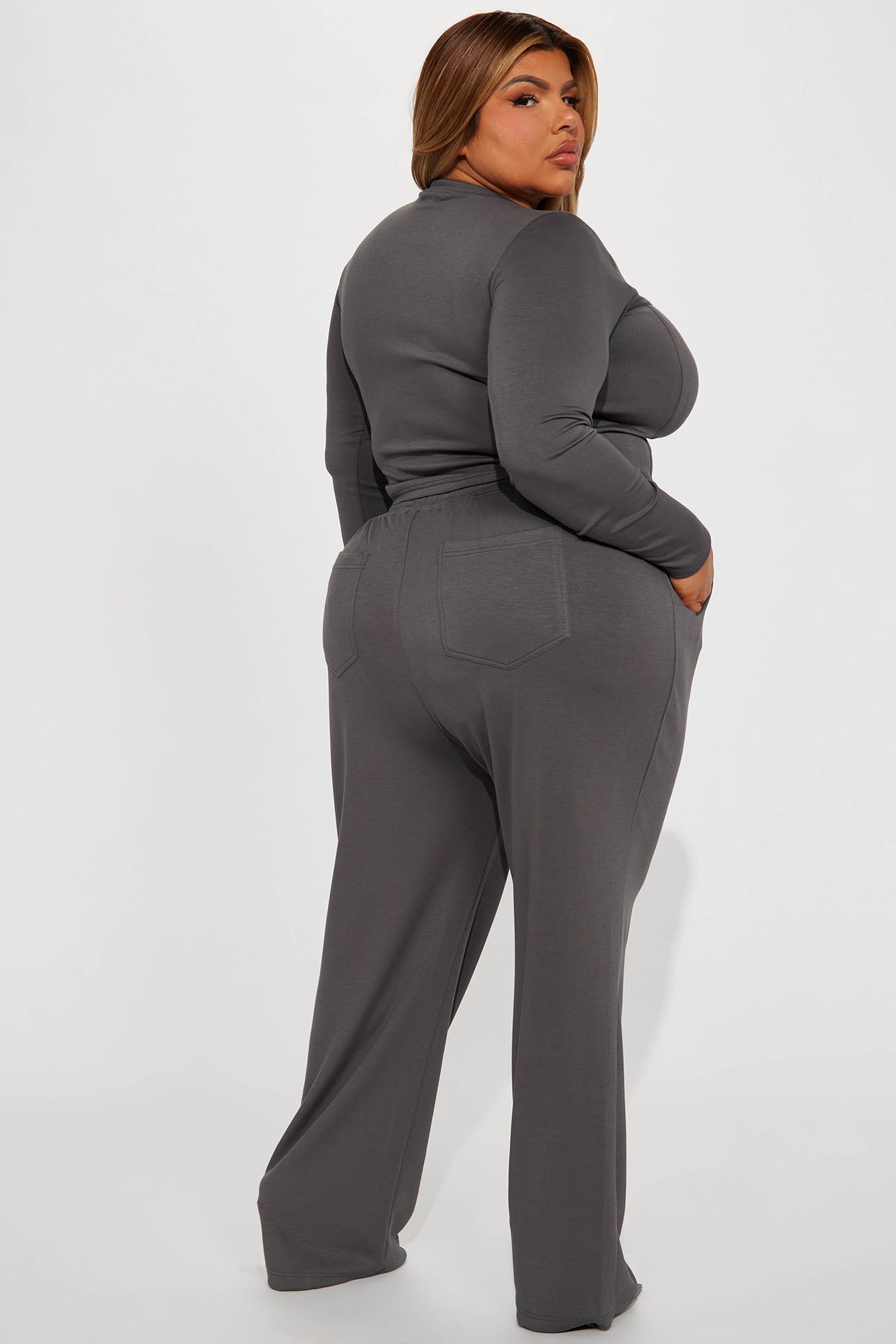 Weekend Moment Pant Set - Charcoal - Image 7